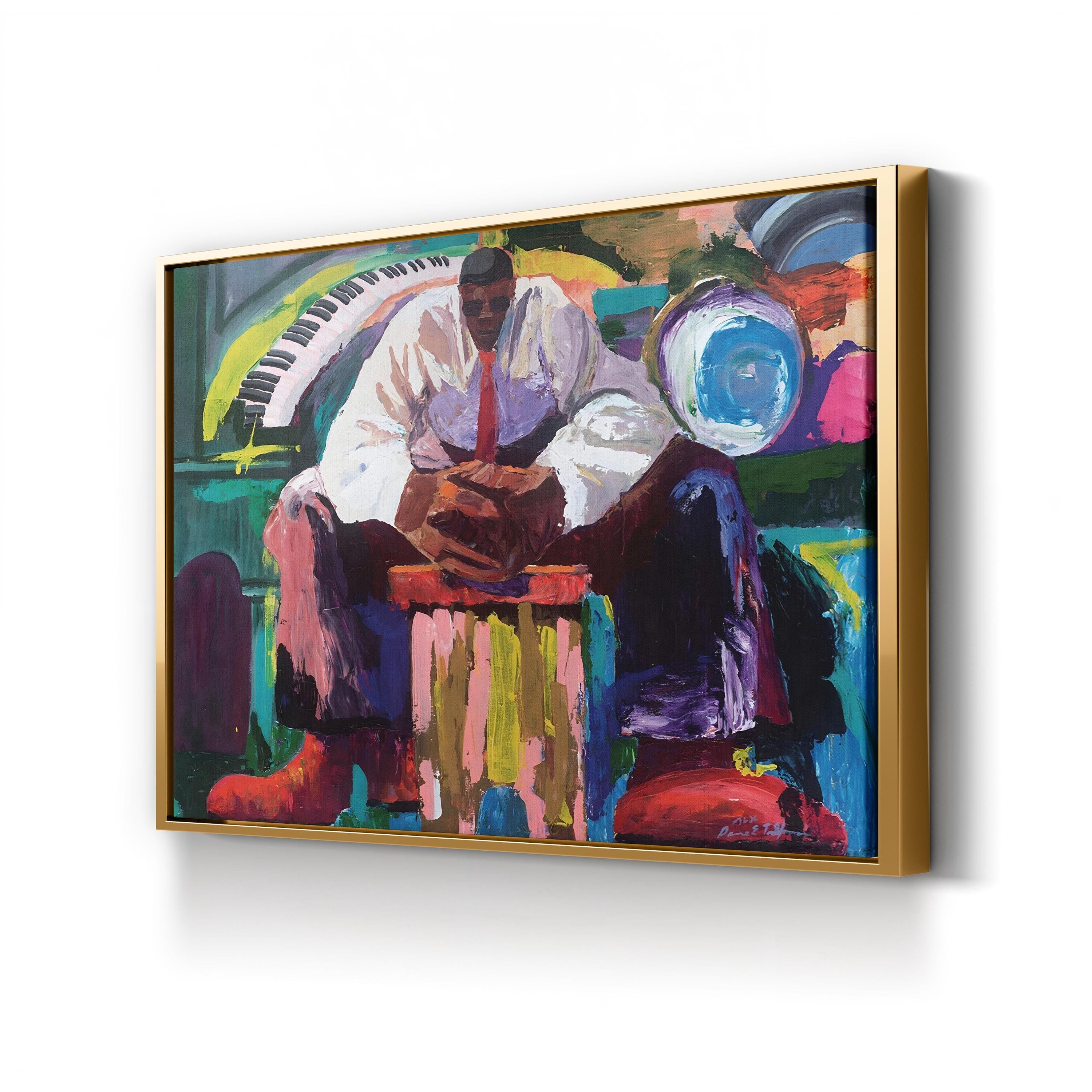 Before The Gig by Dane Tilghman canvas print in Gold Framed Canvas