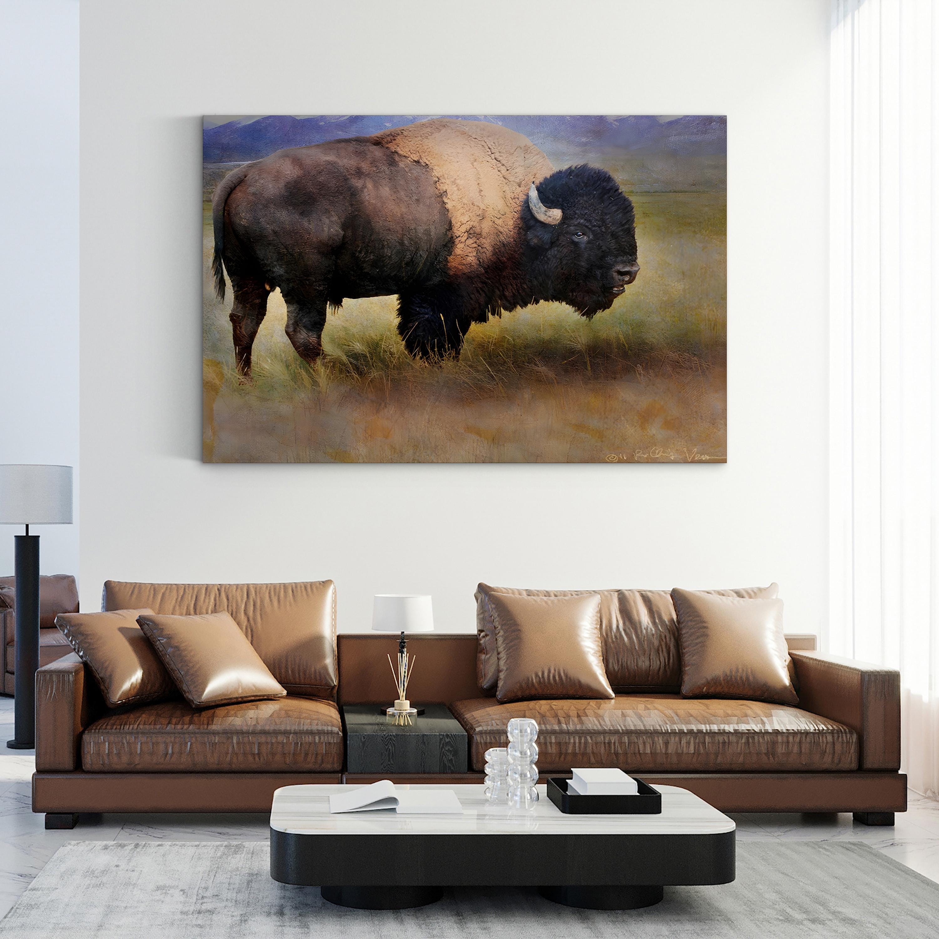Bison Portrait II Wall Art by Chris Vest