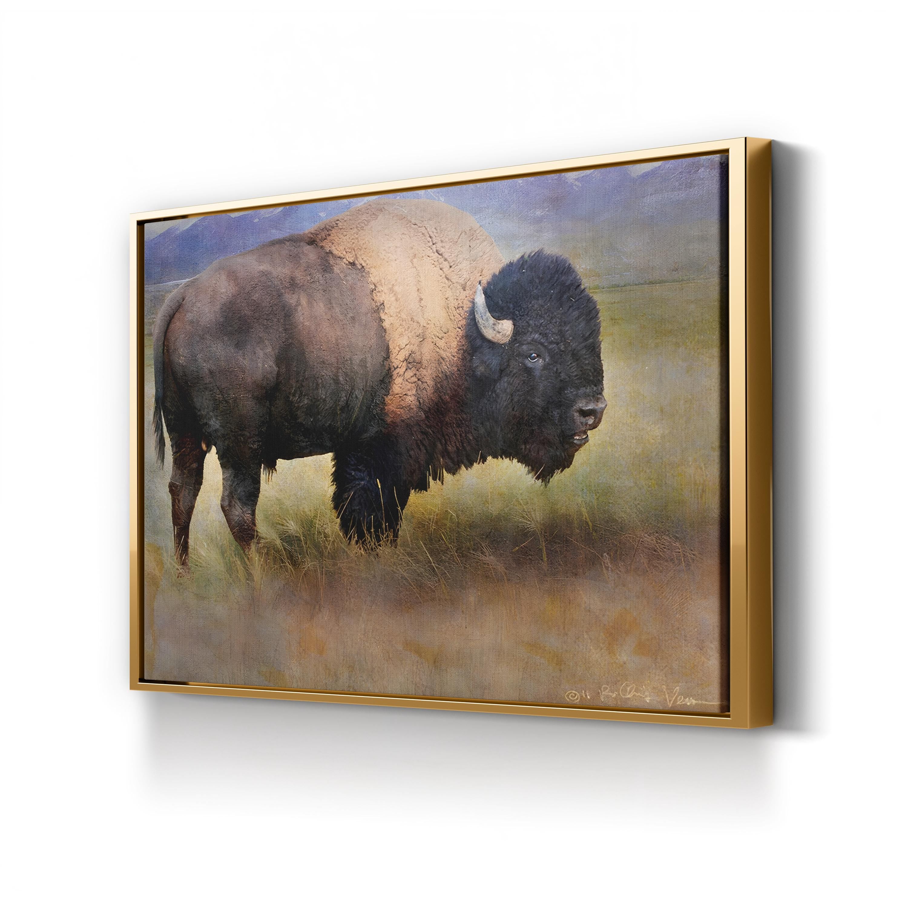 Bison Portrait II Wall Art by Chris Vest