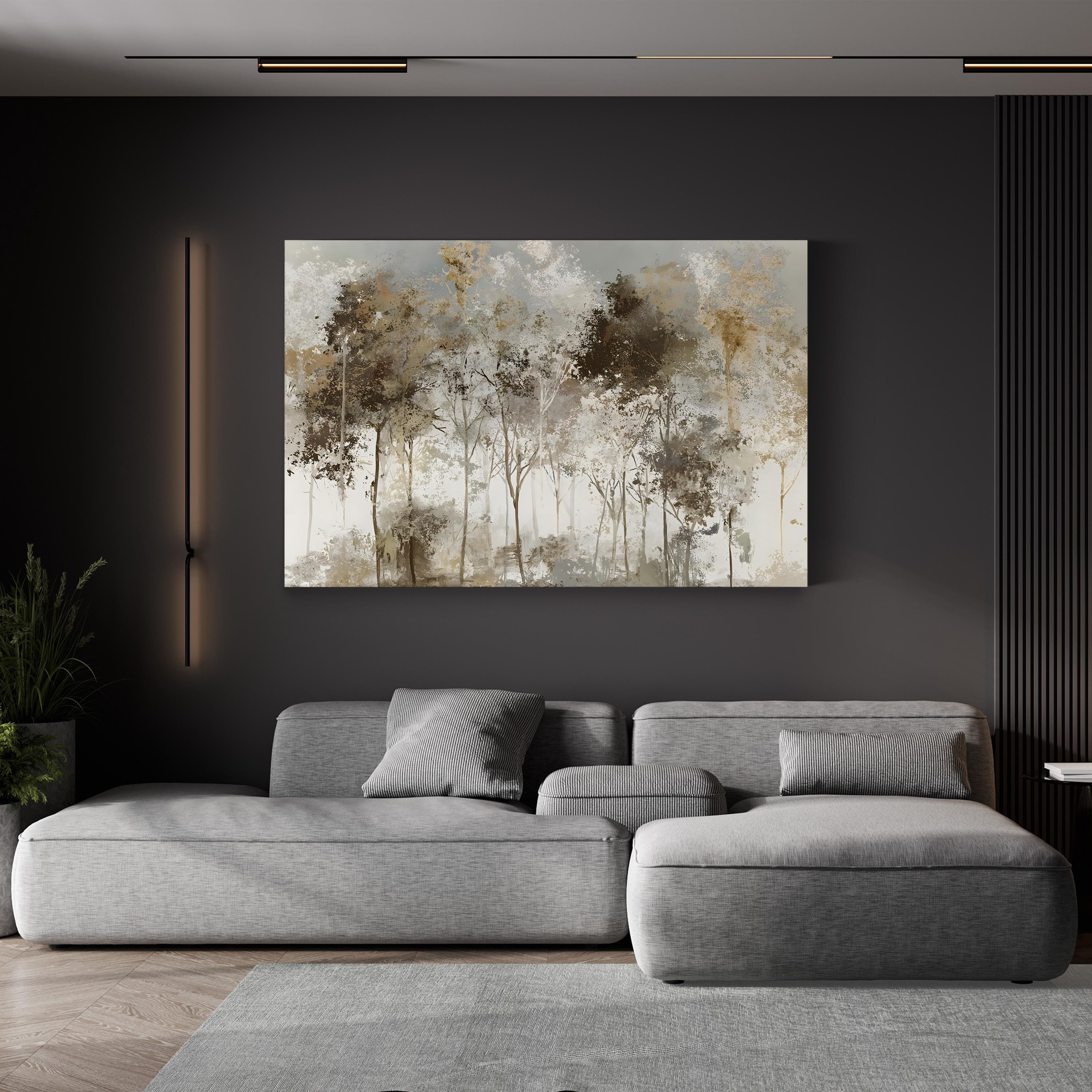 Black Forest Wall Art by Allison Pearce | Misty Woodland Landscape Canvas