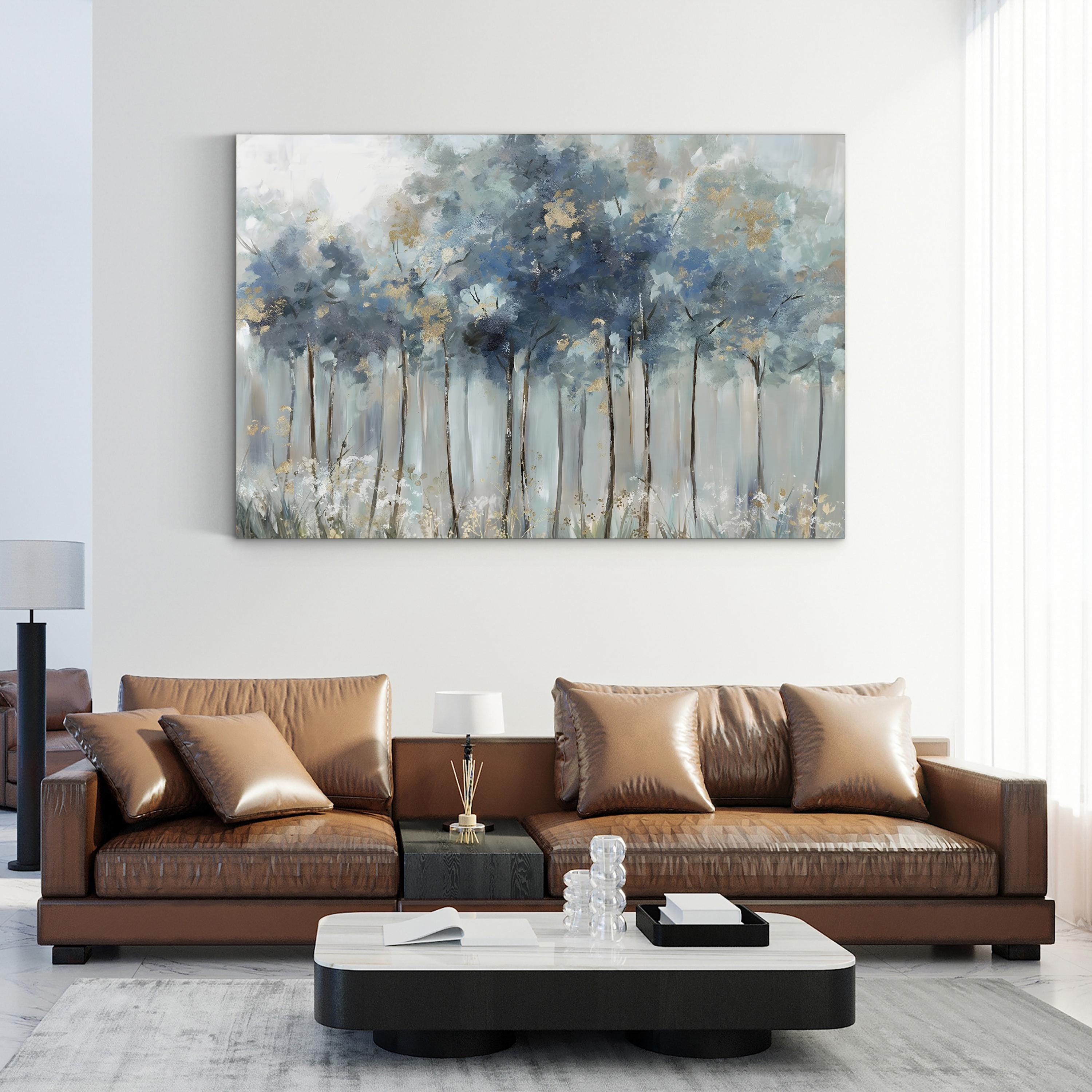 Blue Golden Forest Wall Art by Allison Pearce