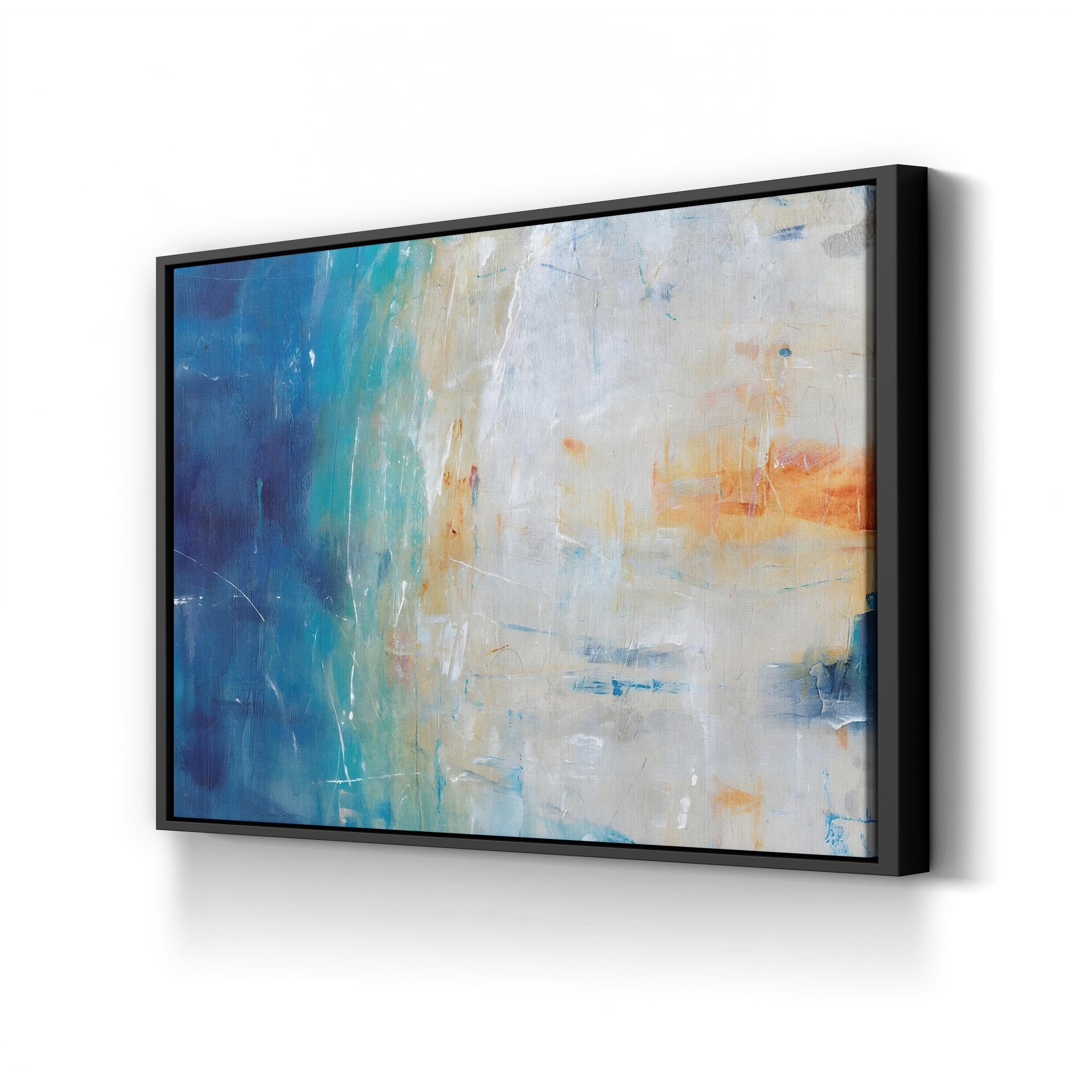 Blue Grotto II Wall Art by Tim O’Toole | Contemporary Abstract Coastal Landscape Canvas Print