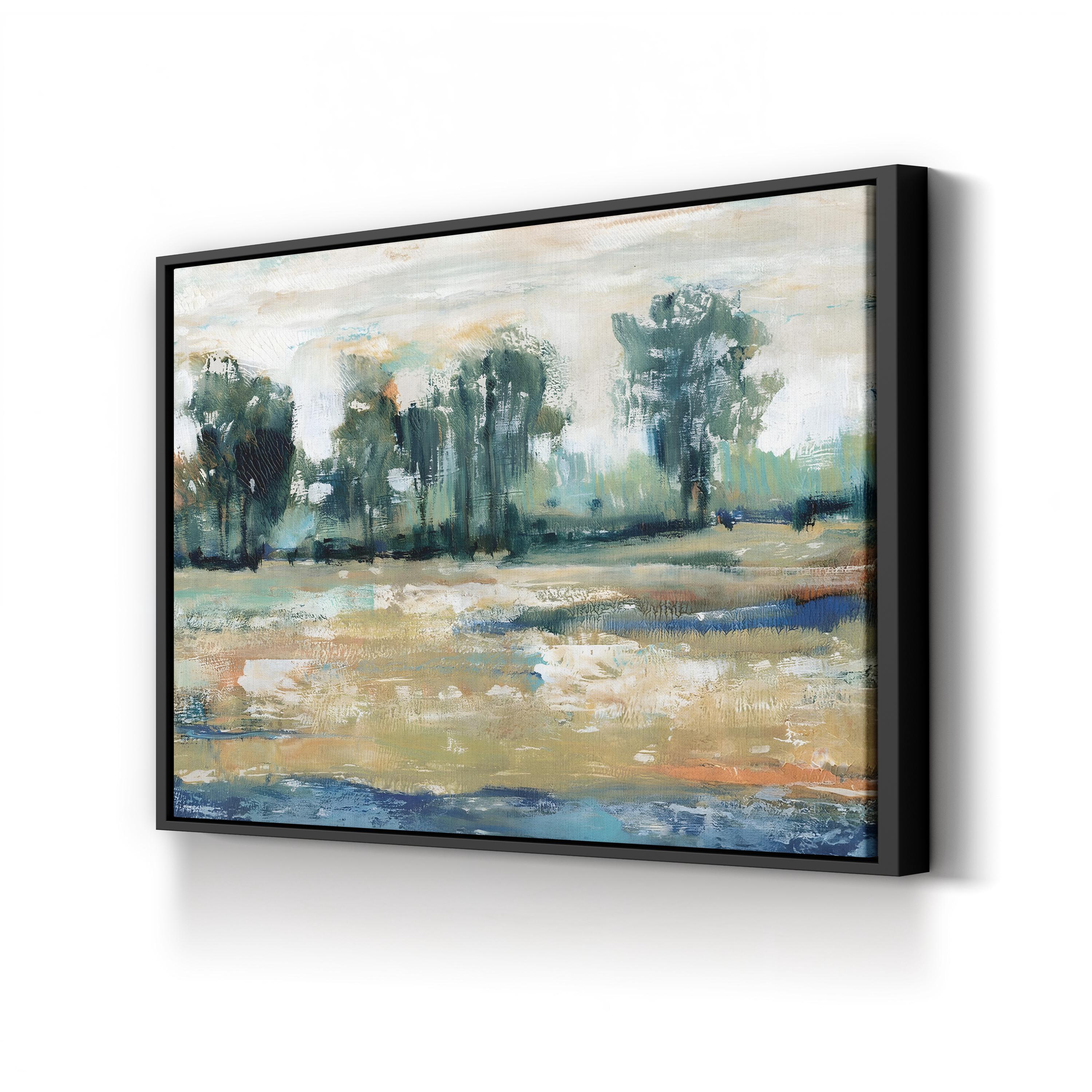 Blue Shade I Wall Art by Tim O'Toole | Abstract Blue and Green Contemporary Canvas