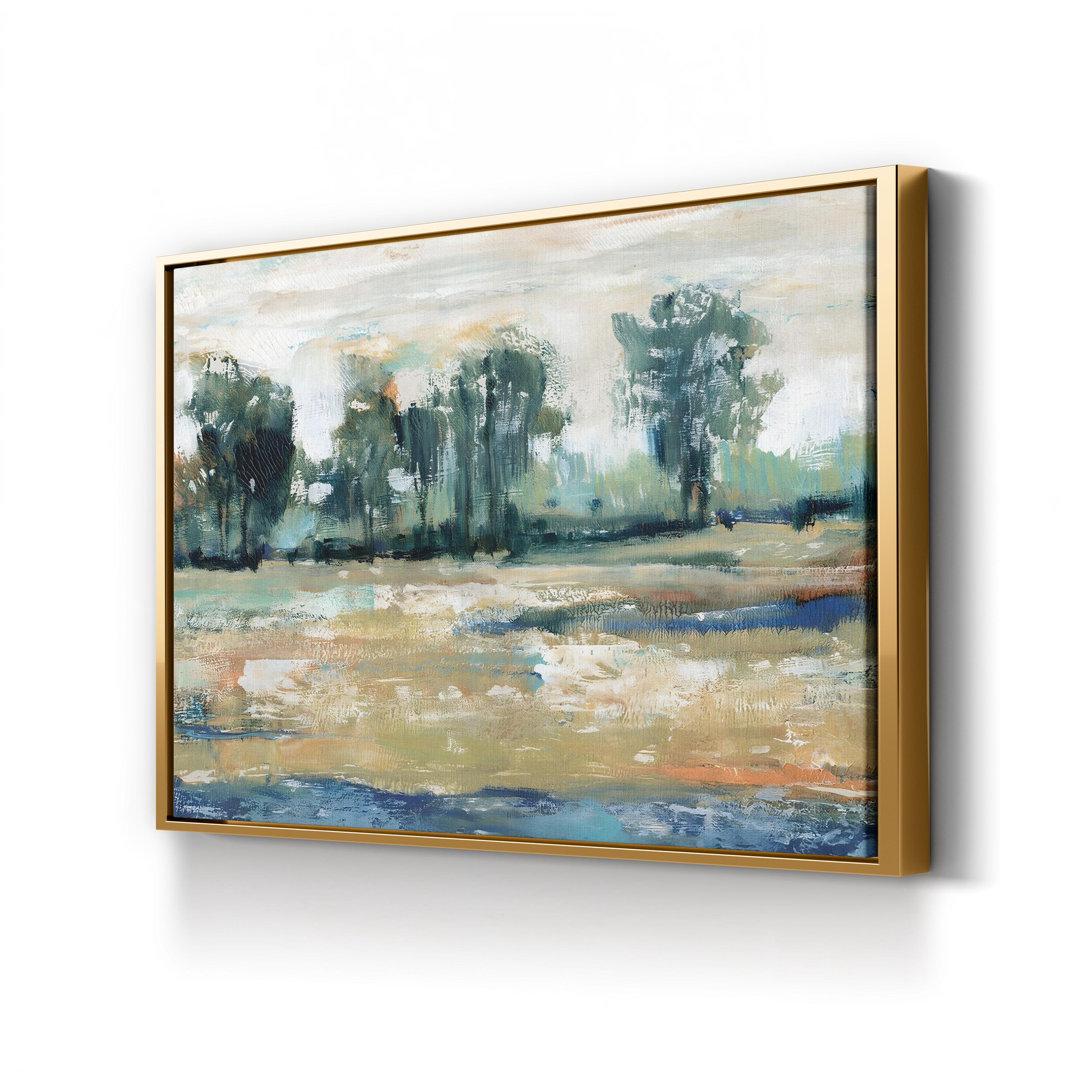 Blue Shade I Wall Art by Tim O'Toole | Abstract Blue and Green Contemporary Canvas
