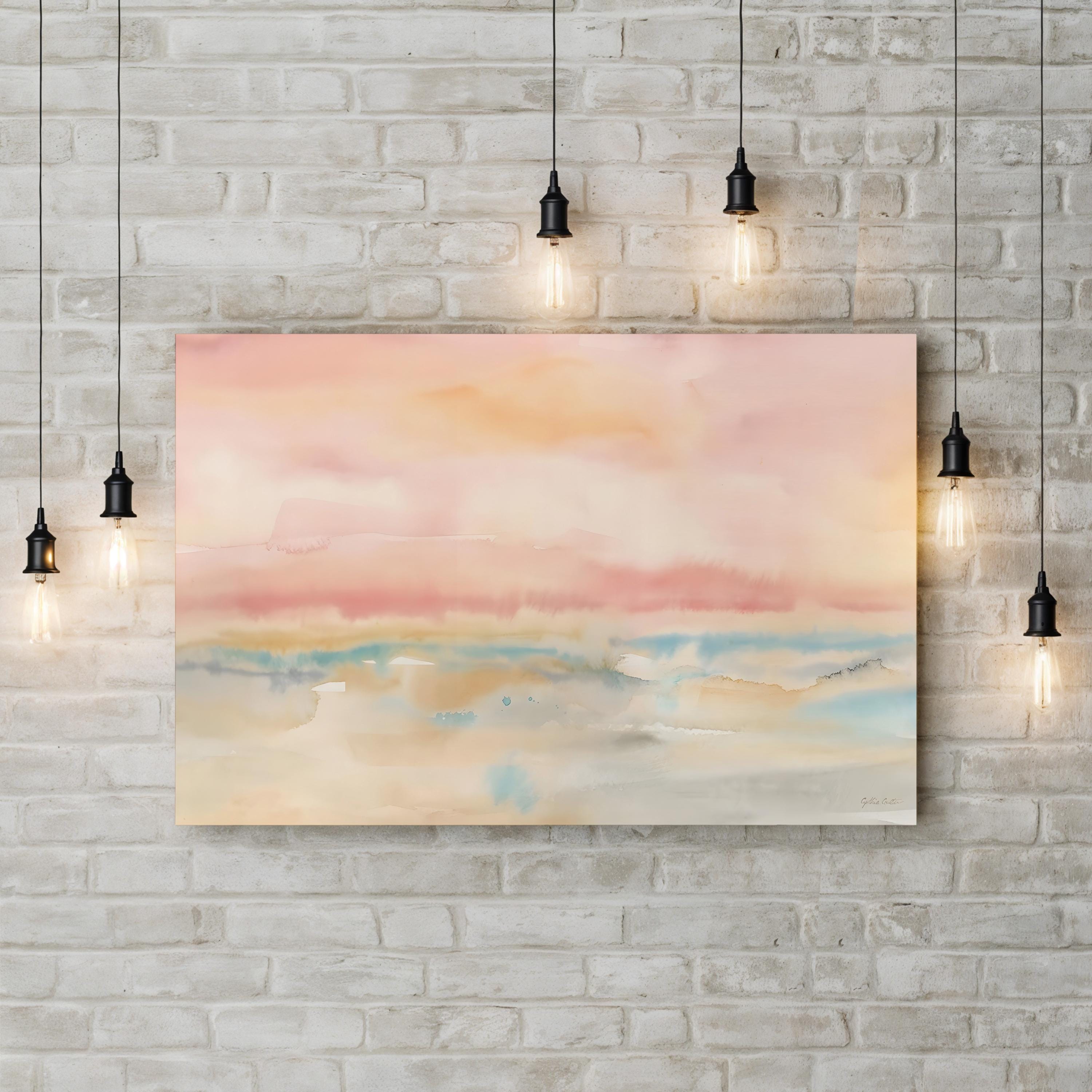 Blush Seascape Wall Art by Cynthia Coulter