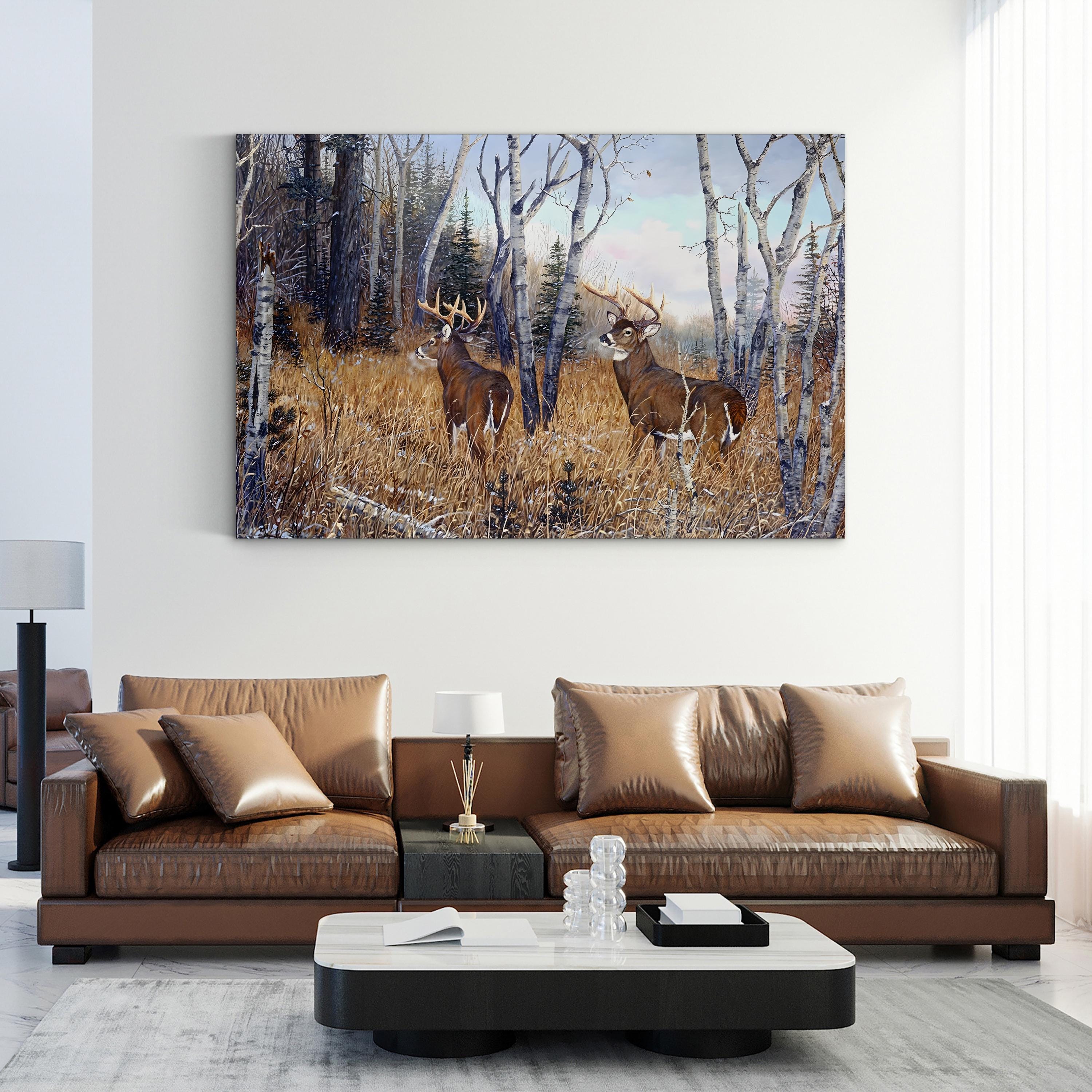 Bowhunters in Wooded Dream Landscape by Terry Doughty