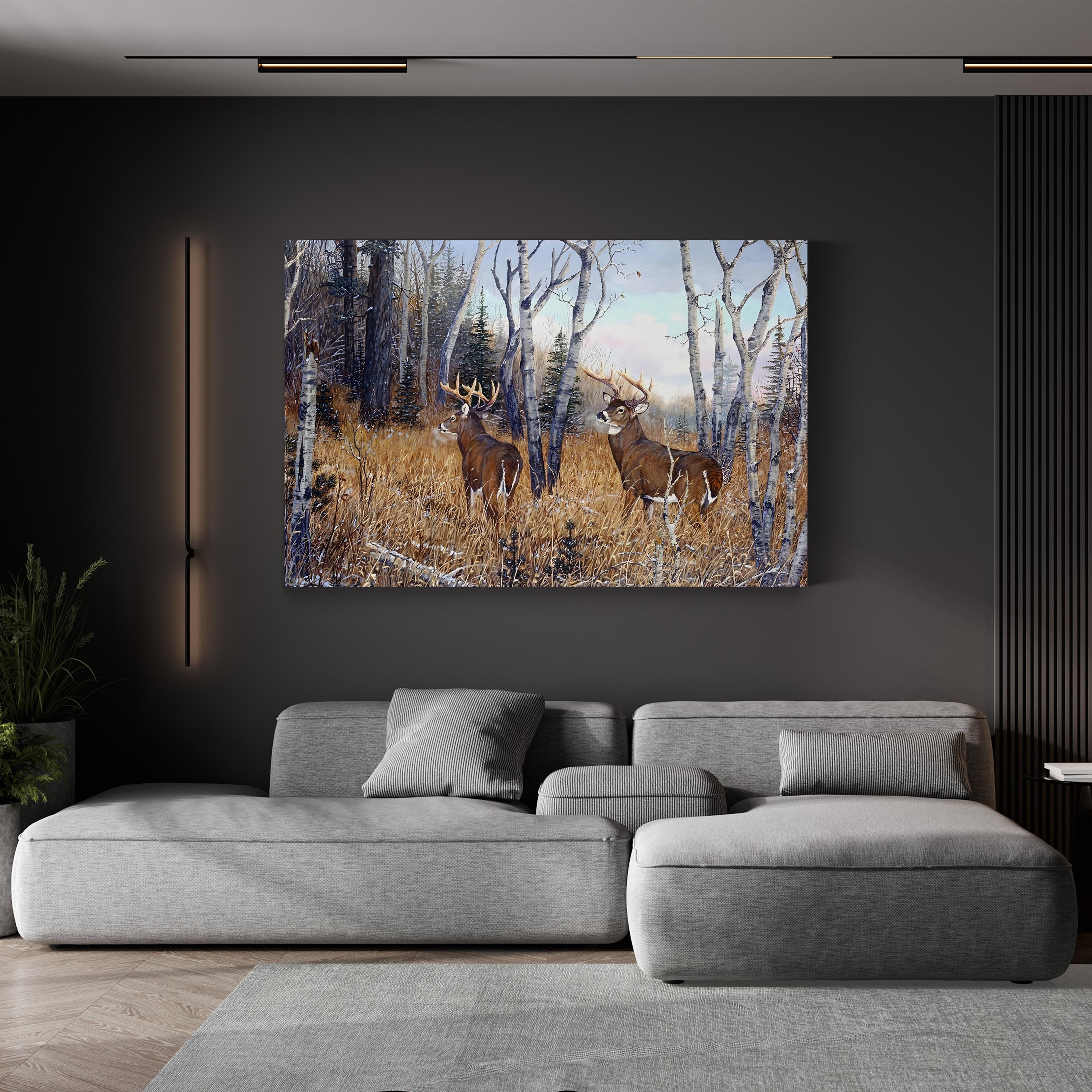 Bowhunters in Wooded Dream Landscape by Terry Doughty