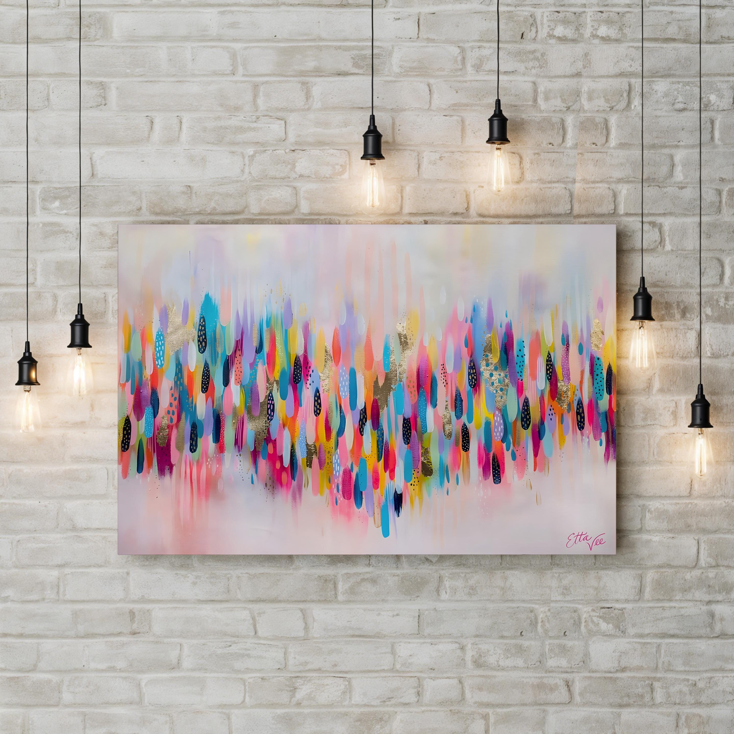 Brushstroke 109 Wall Art by EttaVee Art | Contemporary Colorful Abstract Canvas