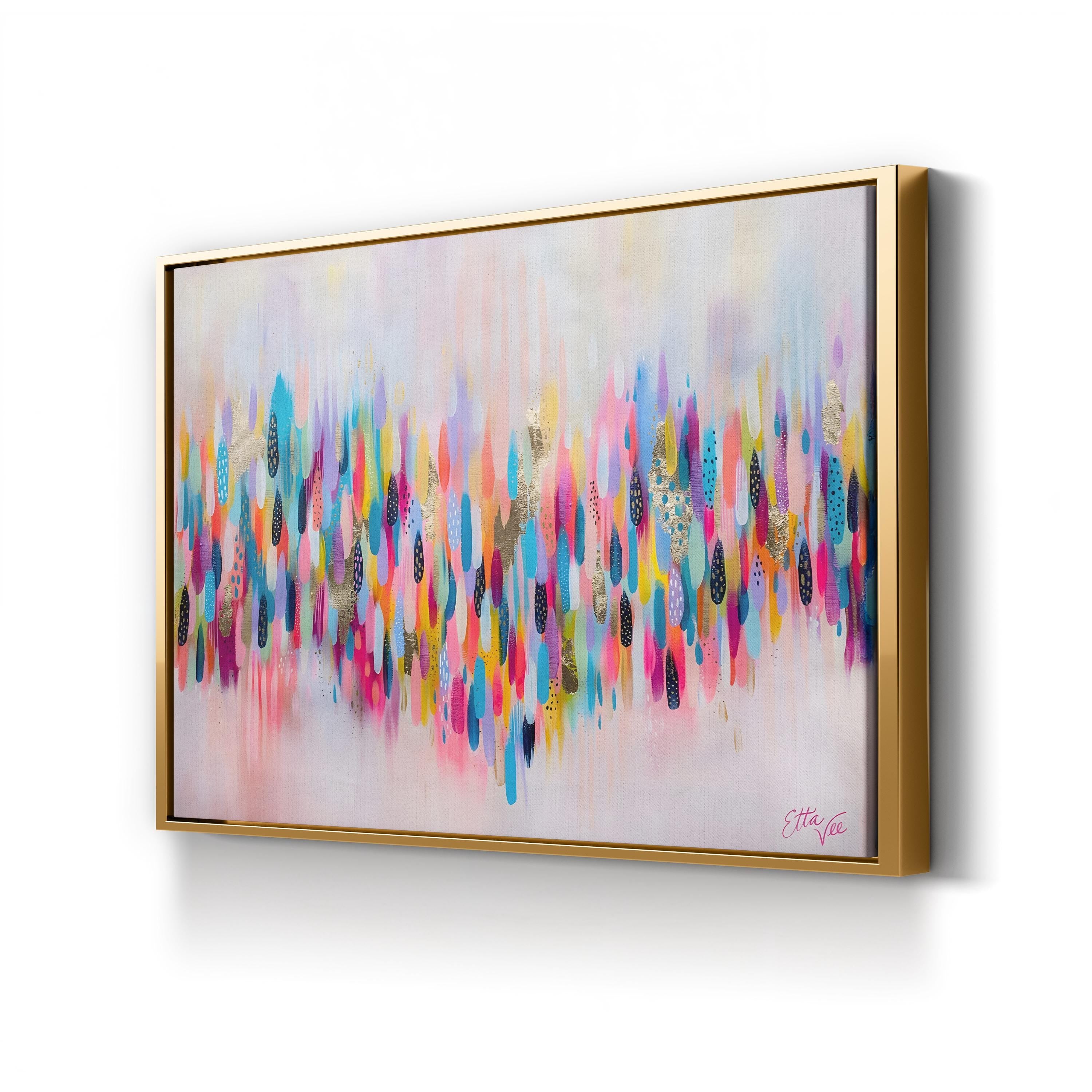 Brushstroke 109 Wall Art by EttaVee Art | Contemporary Colorful Abstract Canvas