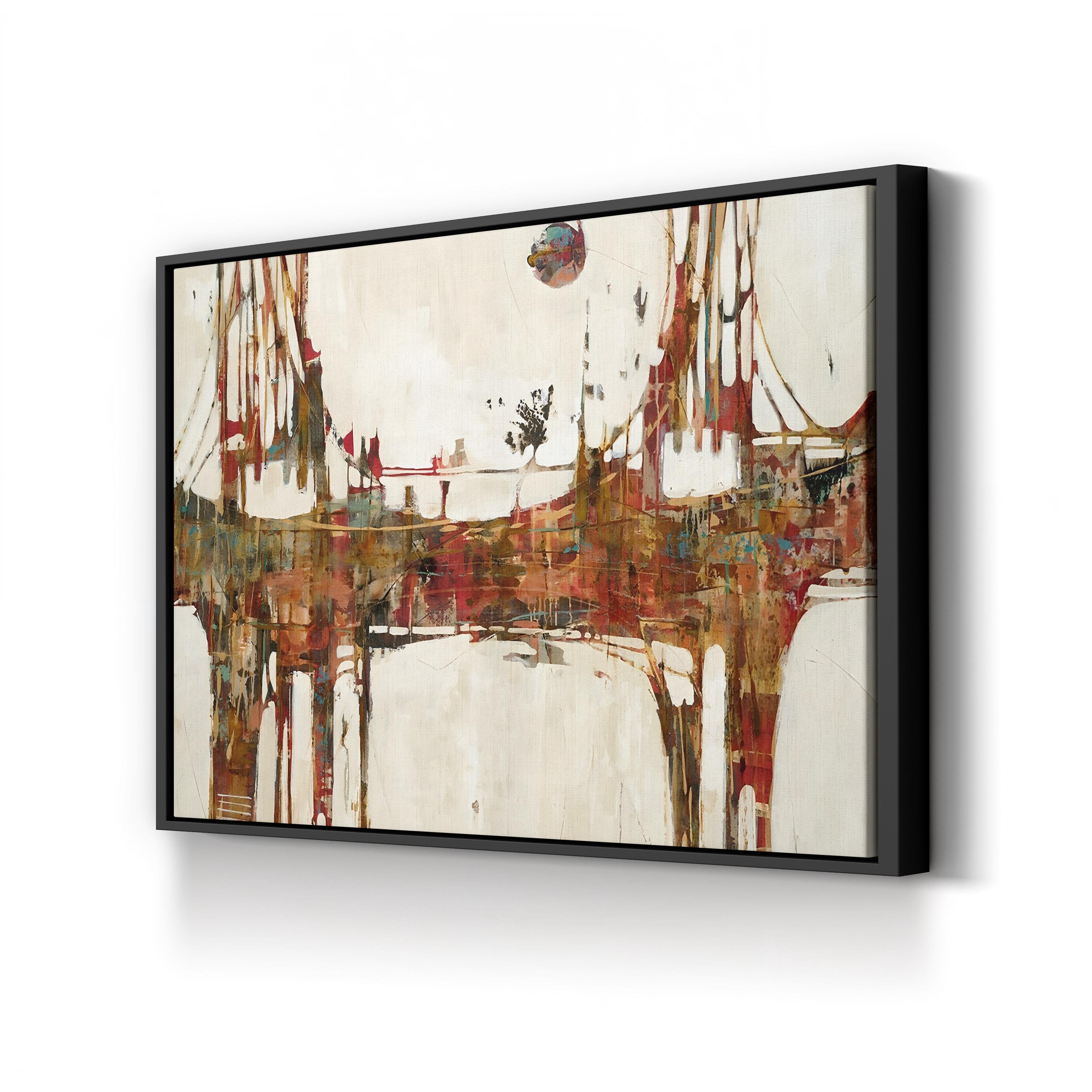 Building Bridges Wall Art by Liz Jardine | Abstract Landscape Canvas