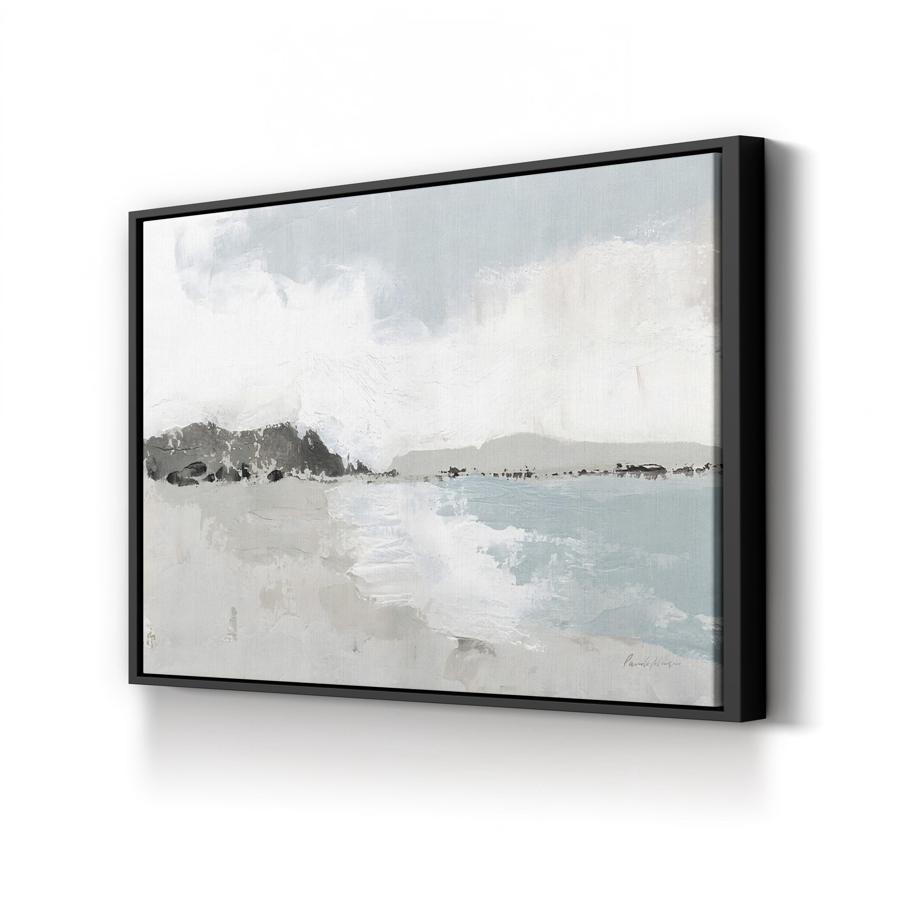 Calm Water Neutral Wall Art by Pamela Munger – Minimalist Watercolor Coastal Canvas Print