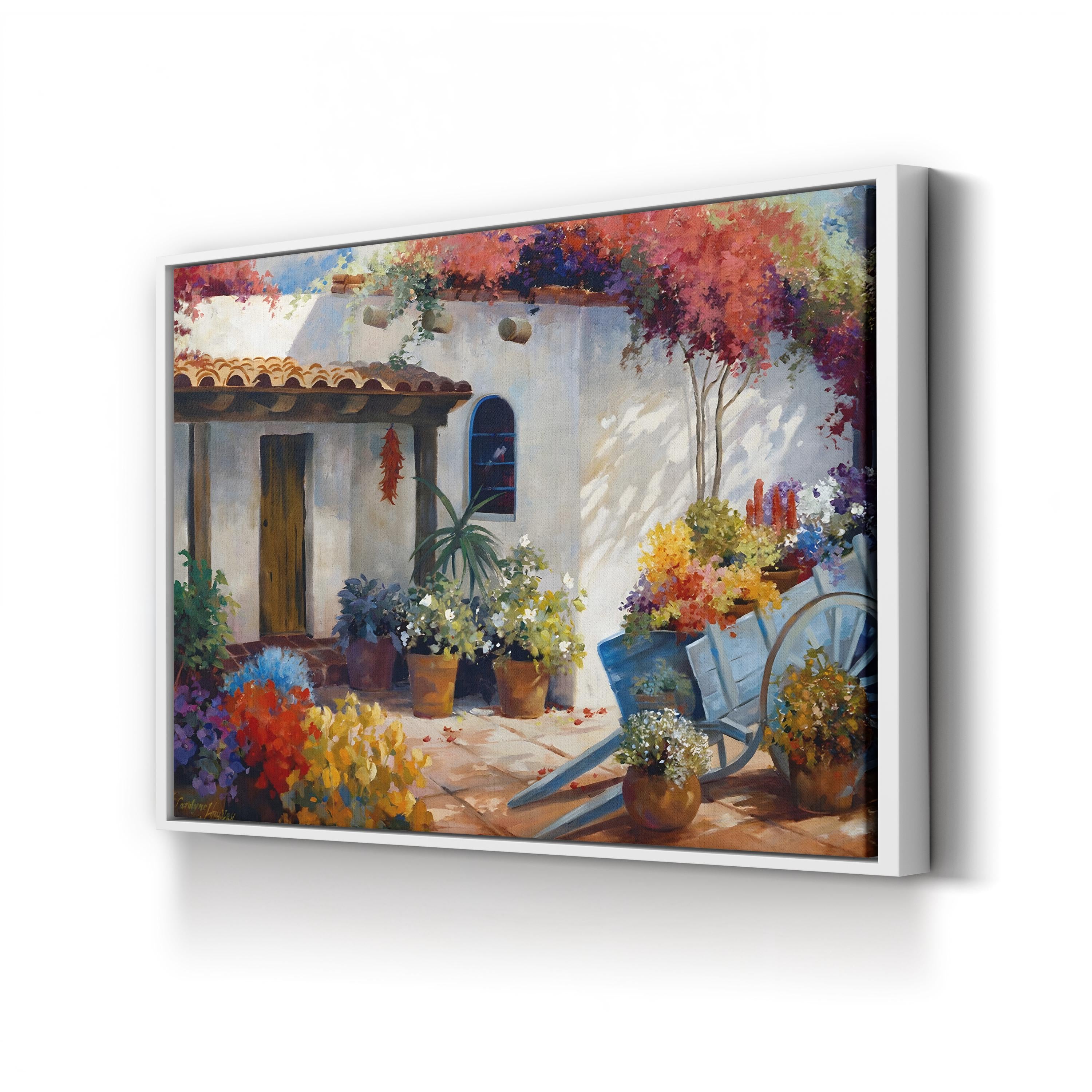 Casa Paloma Canvas Art: Boho Landscape Print, Earthy Tones