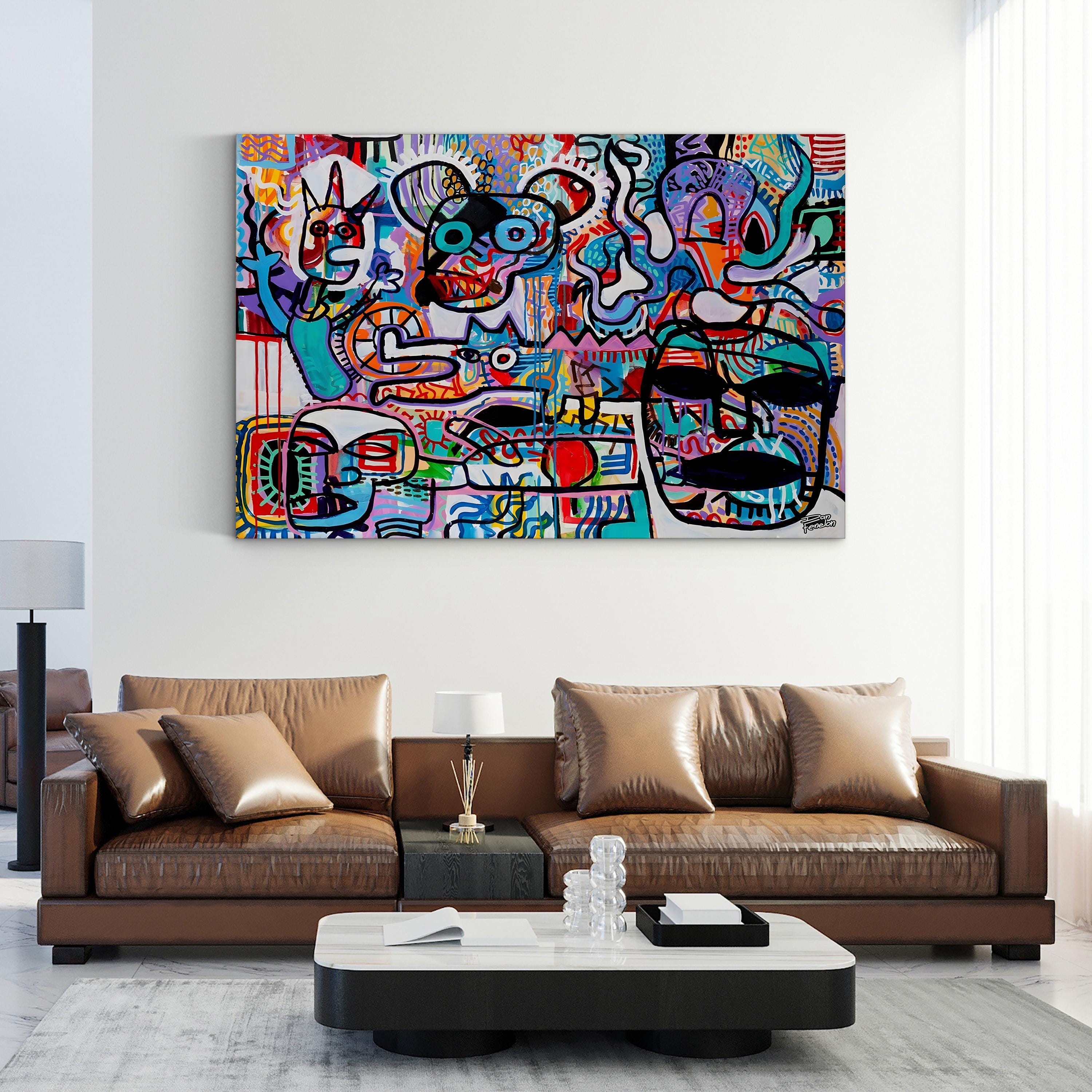 Cavecophony Wall Art by Dan Fenelon – Contemporary Urban Abstract Painting Print