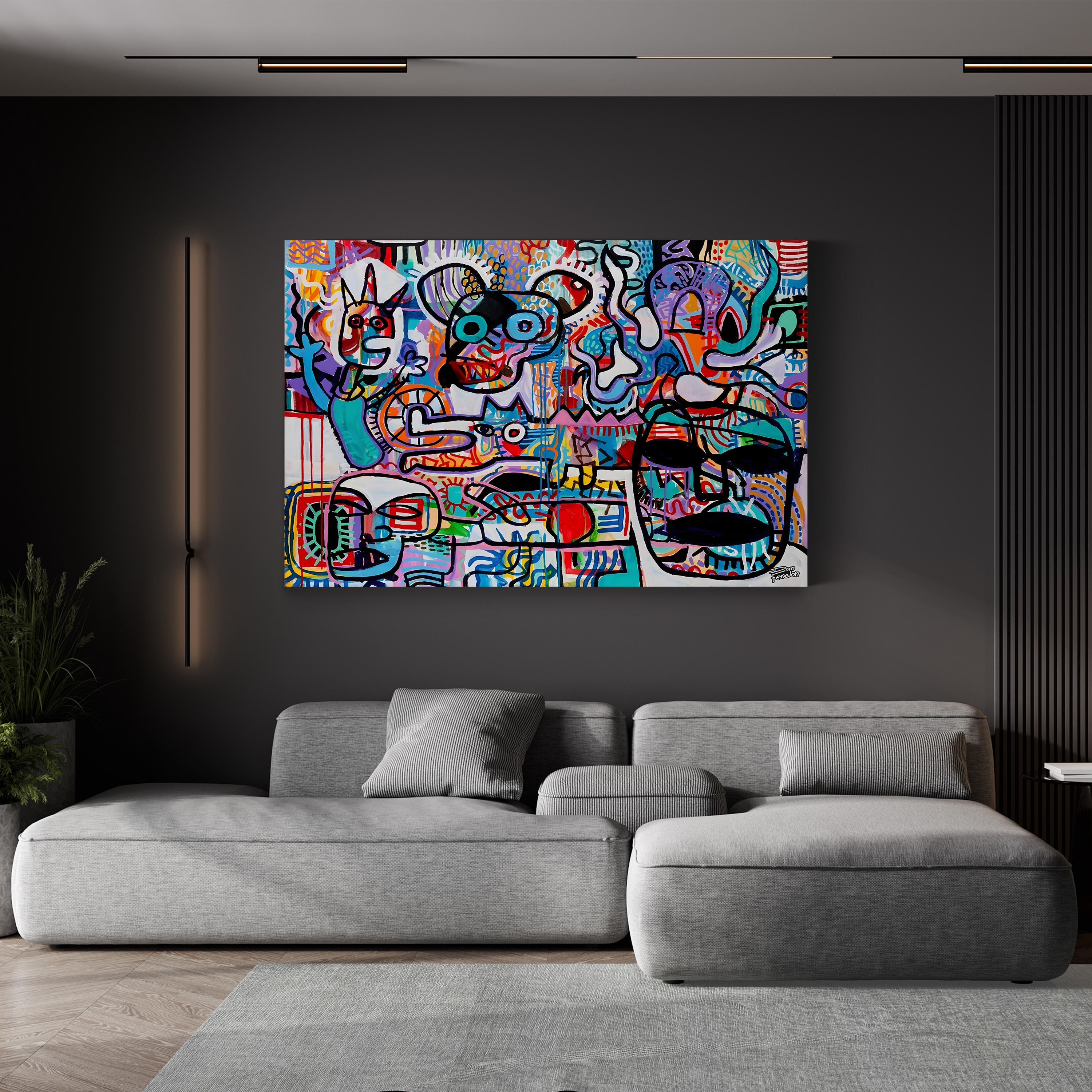 Cavecophony Wall Art by Dan Fenelon – Contemporary Urban Abstract Painting Print