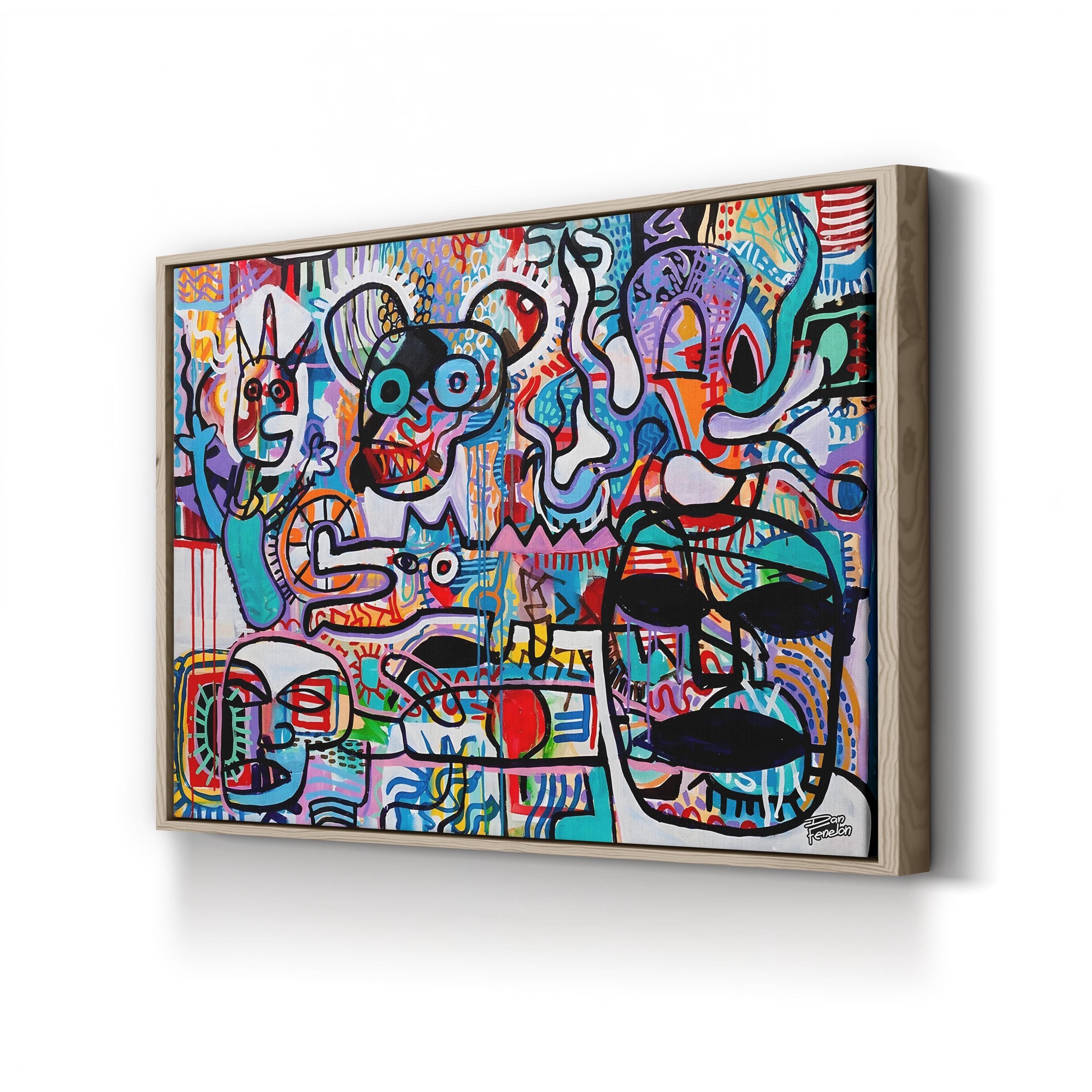 Cavecophony Wall Art by Dan Fenelon – Contemporary Urban Abstract Painting Print