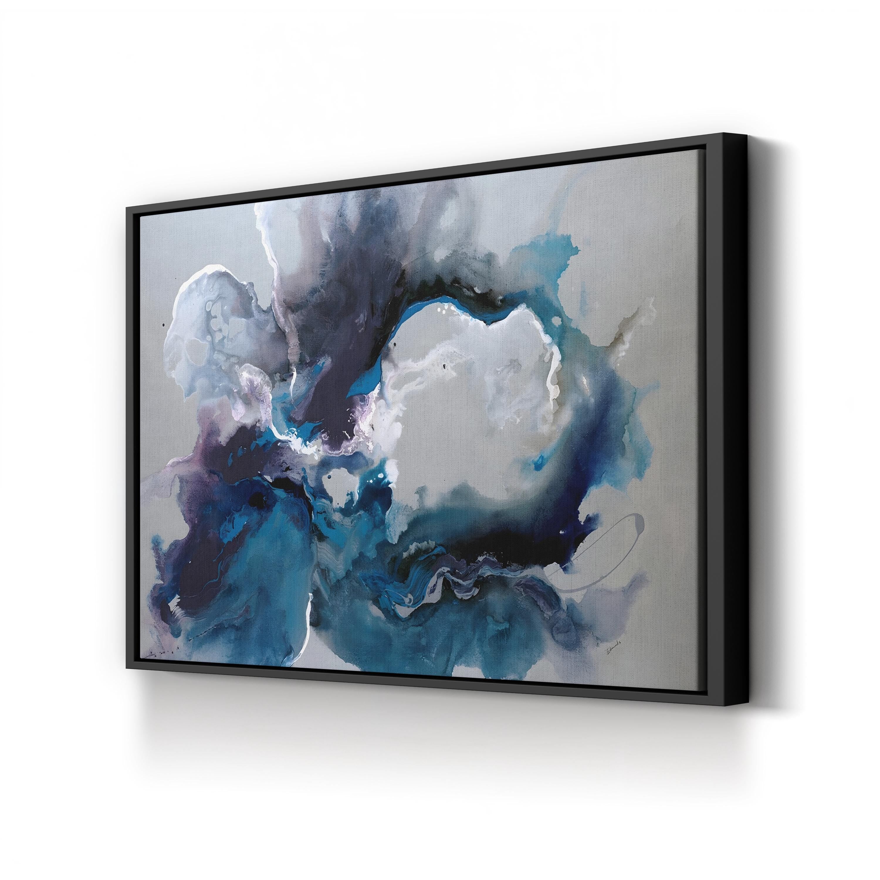 Cerulean Waters Wall Art by Sydney Edmunds | Contemporary Coastal Abstract Canvas
