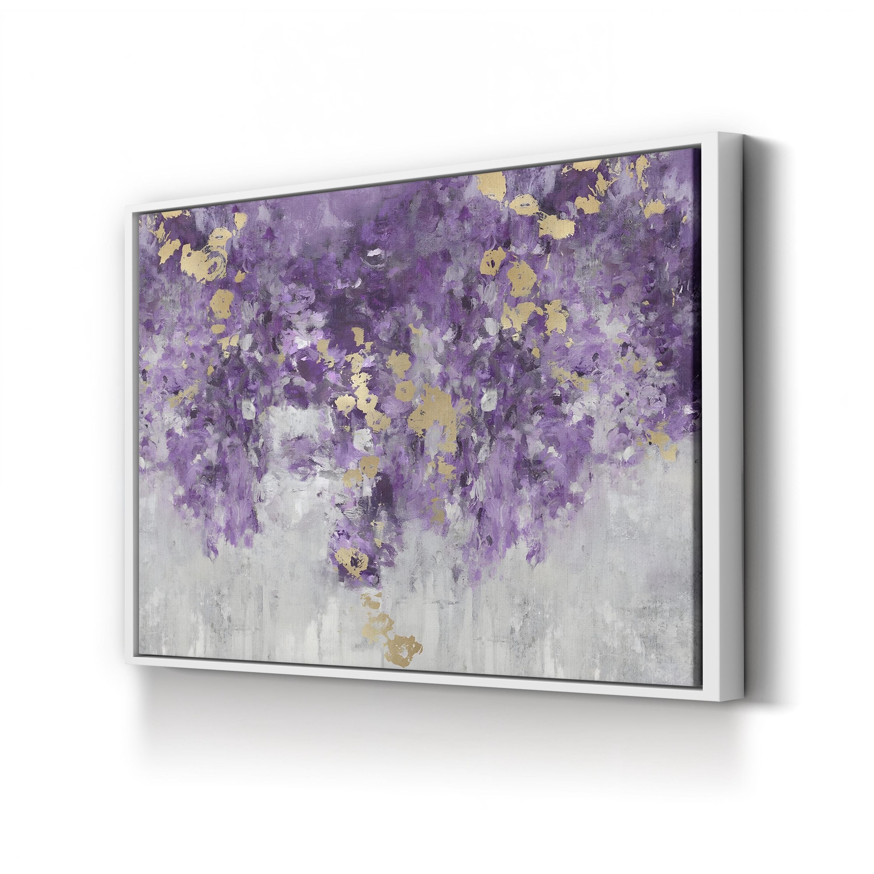 Charmed Purple Wall Art – Contemporary Abstract Floral Artwork