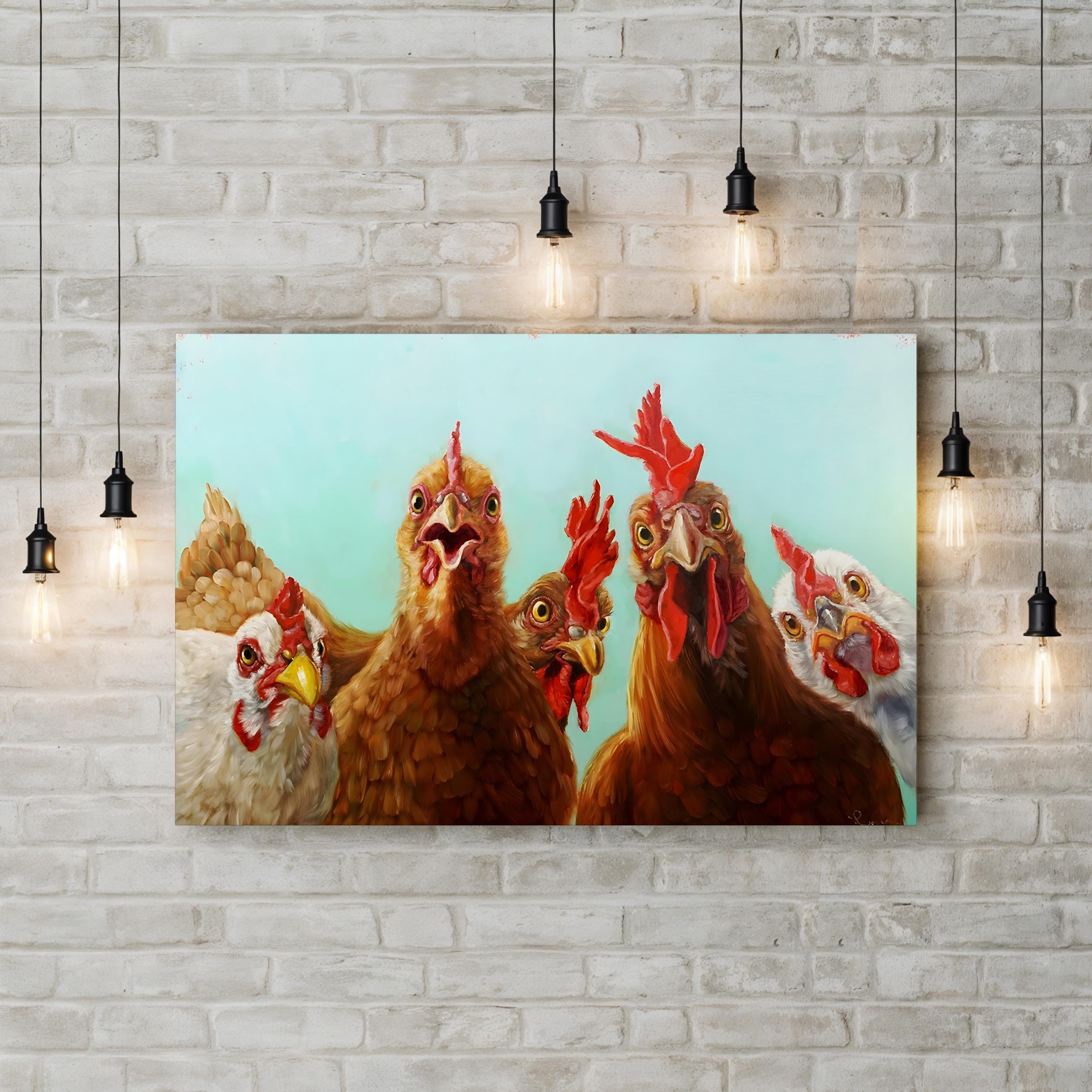 Chicken for Dinner Wall Art by Lucia Heffernan