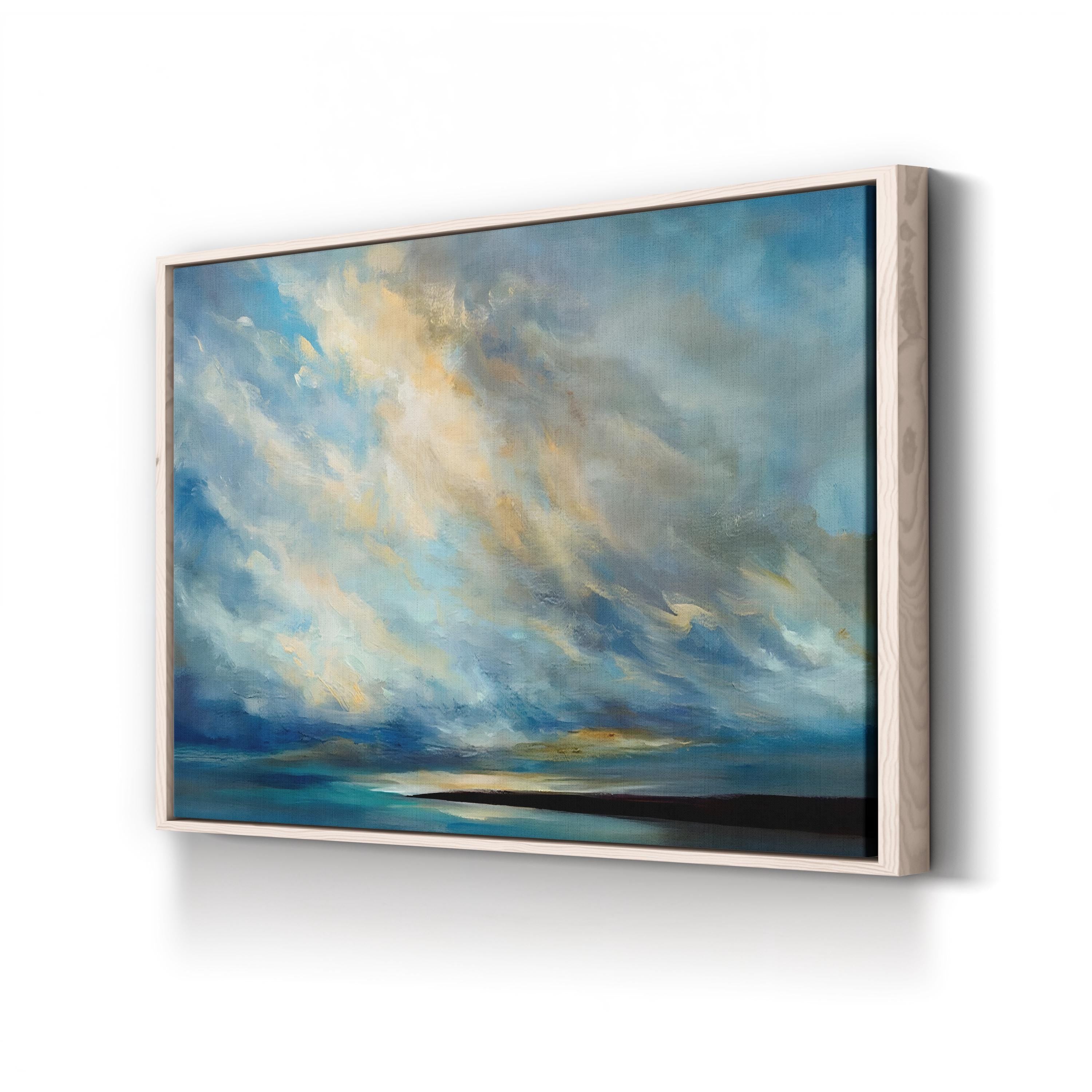 Coastal Clouds XVIII Wall Art by Sheila Finch | Contemporary Abstract Sky and Sea Canvas Print