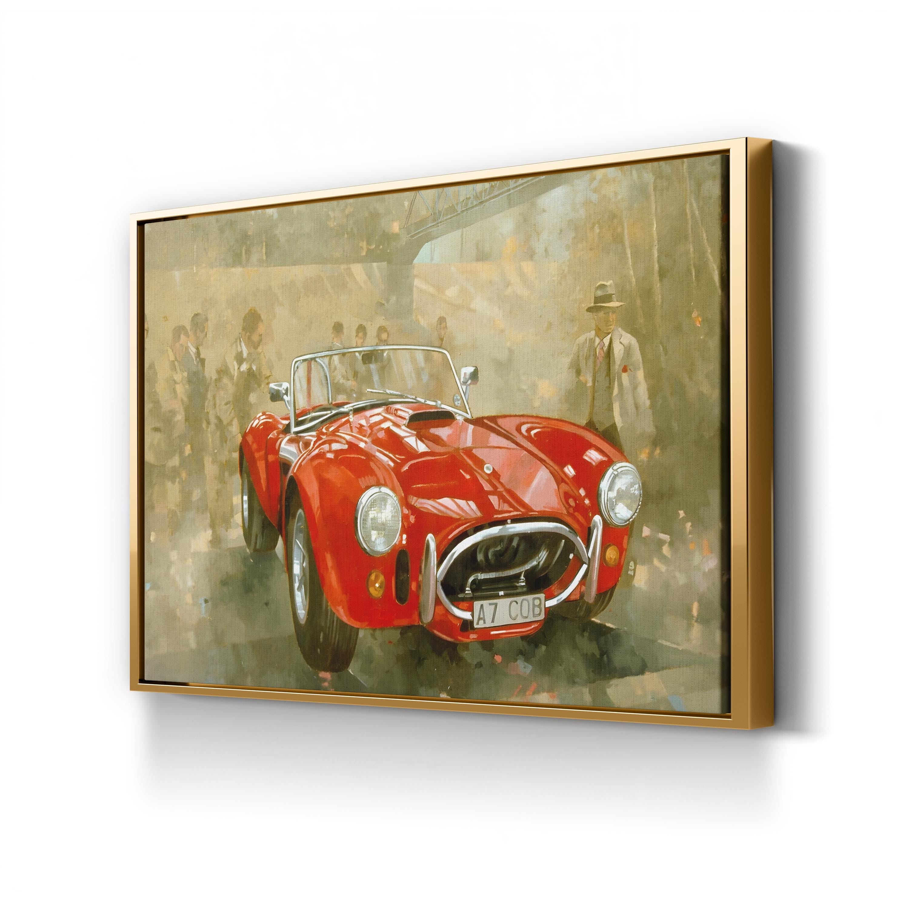 Cobra at Brooklands Vintage Sports Car Wall Art by Peter Miller