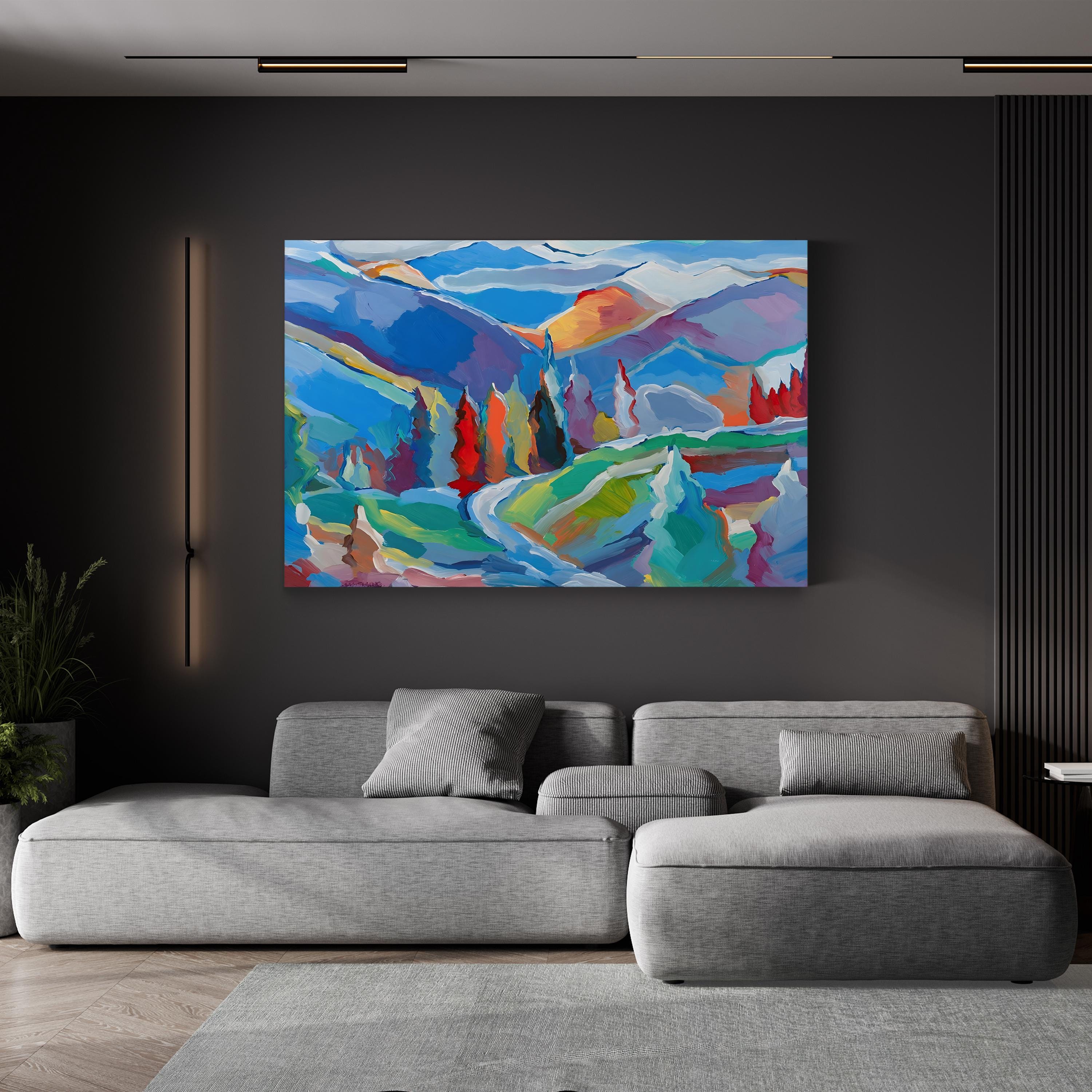 Colorado Composition 5 Wall Art by Hooshang Khorasani – Contemporary Abstract Landscape Painting Print