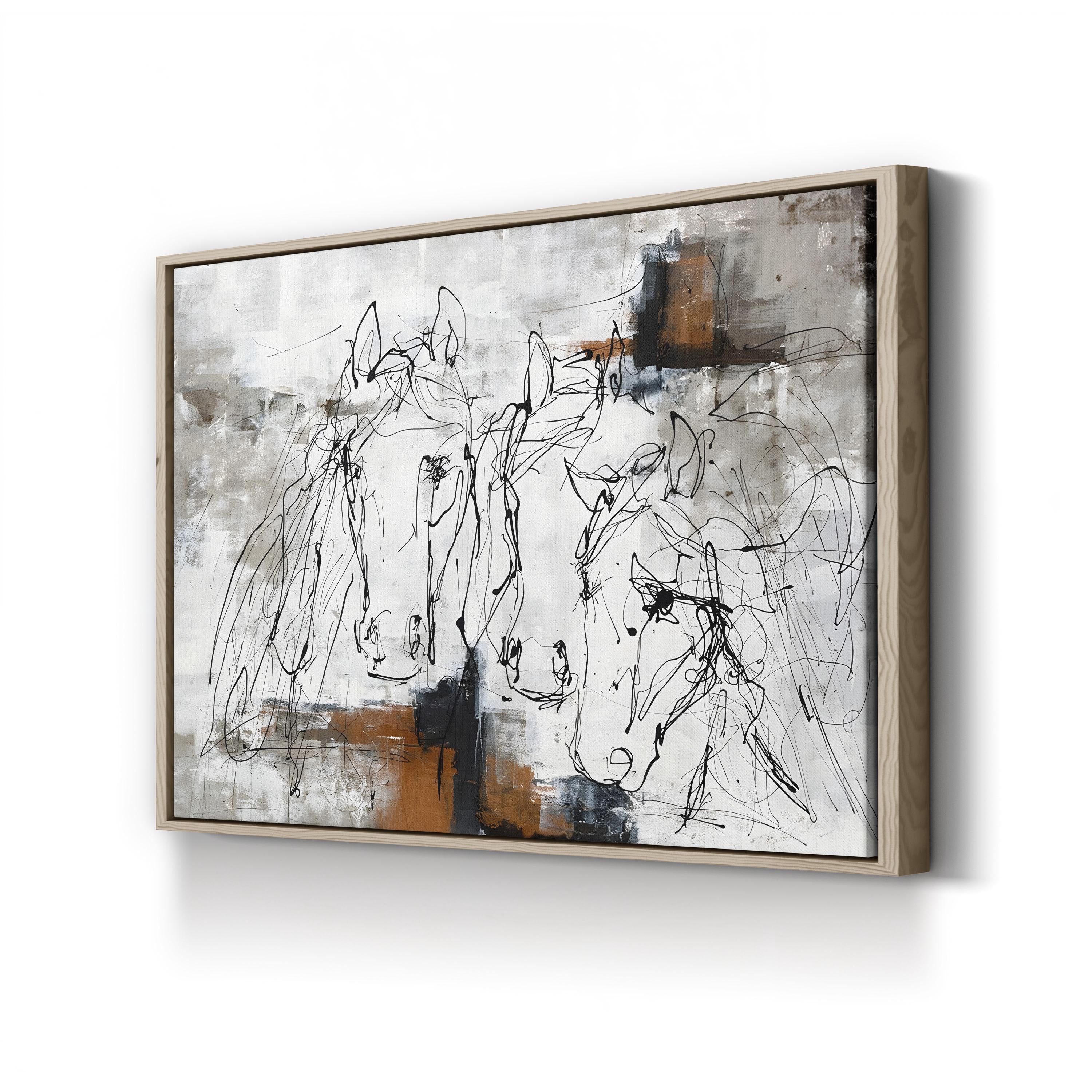 Abstract Contour Horse II Wall Art by STA Studio
