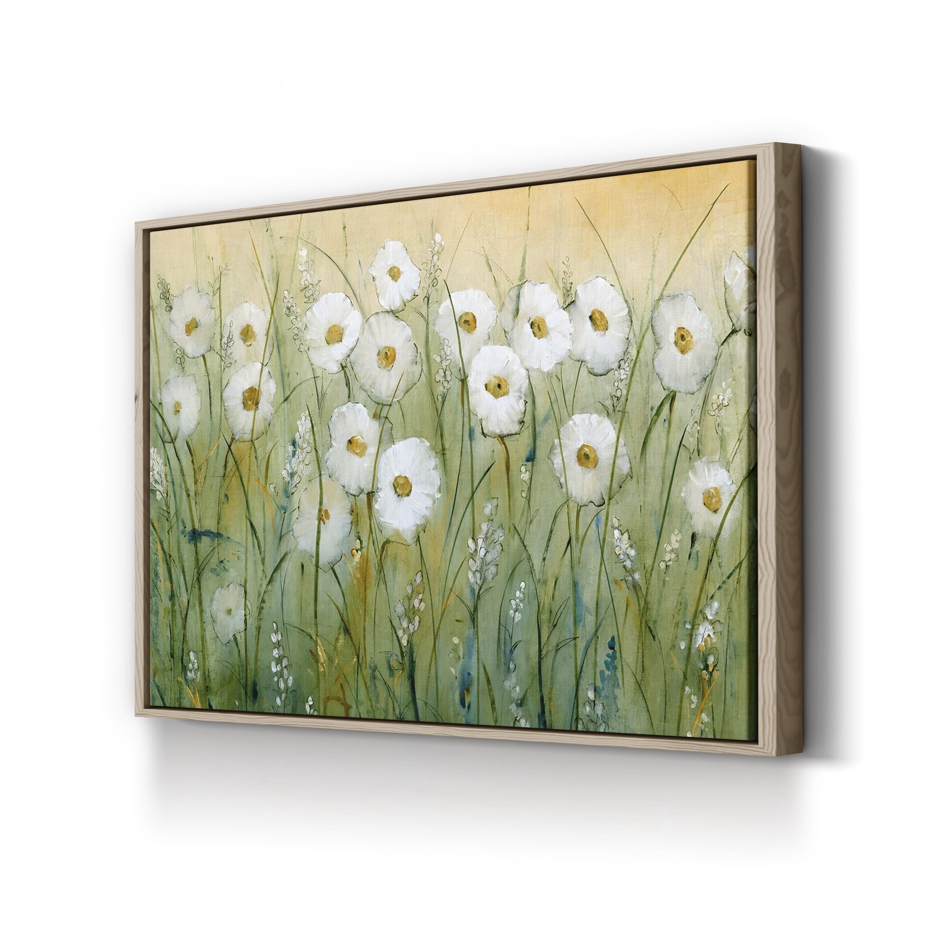 Daisy Spring I Wall Art by Tim O’Toole – Bright Floral Meadow Canvas