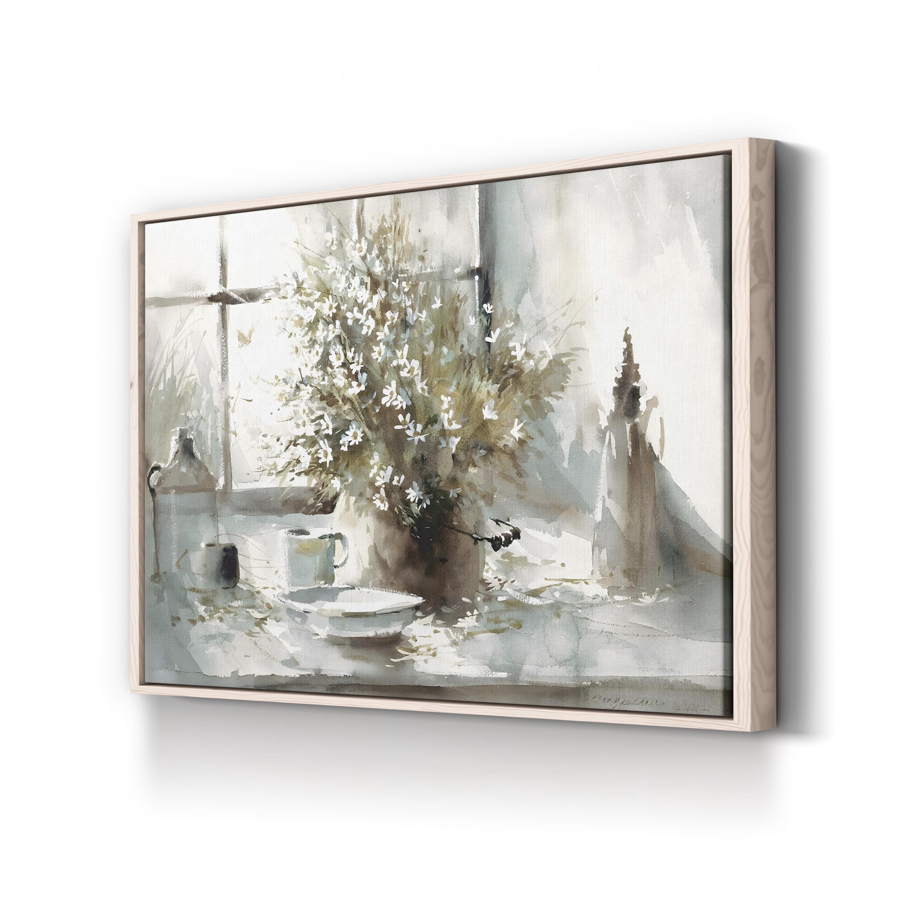 Daisy Still Life Wall Art by George Bjorkland – Elegant Floral Interior Canvas