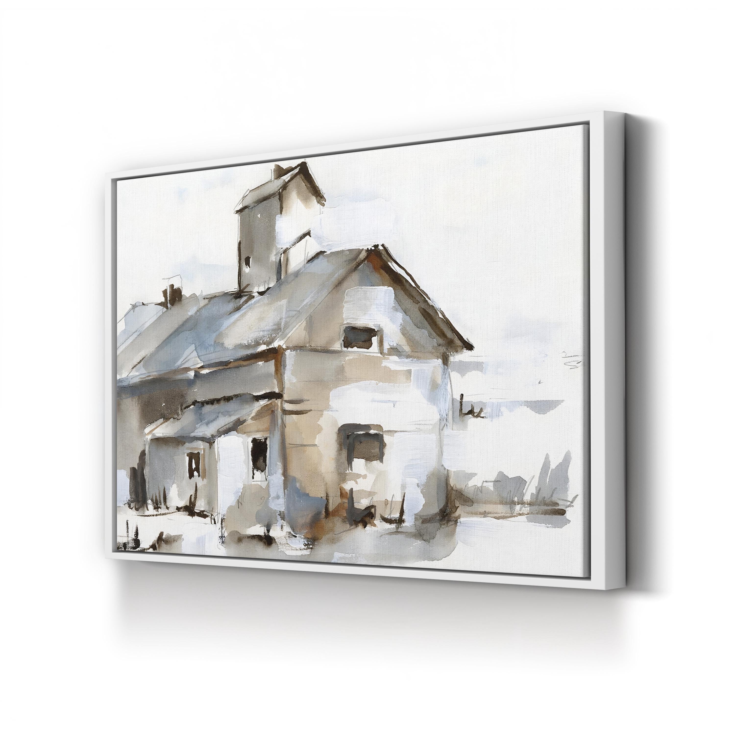 Dilapidated Barn II Wall Art by Ethan Harper – Rustic Farmhouse Landscape Canvas