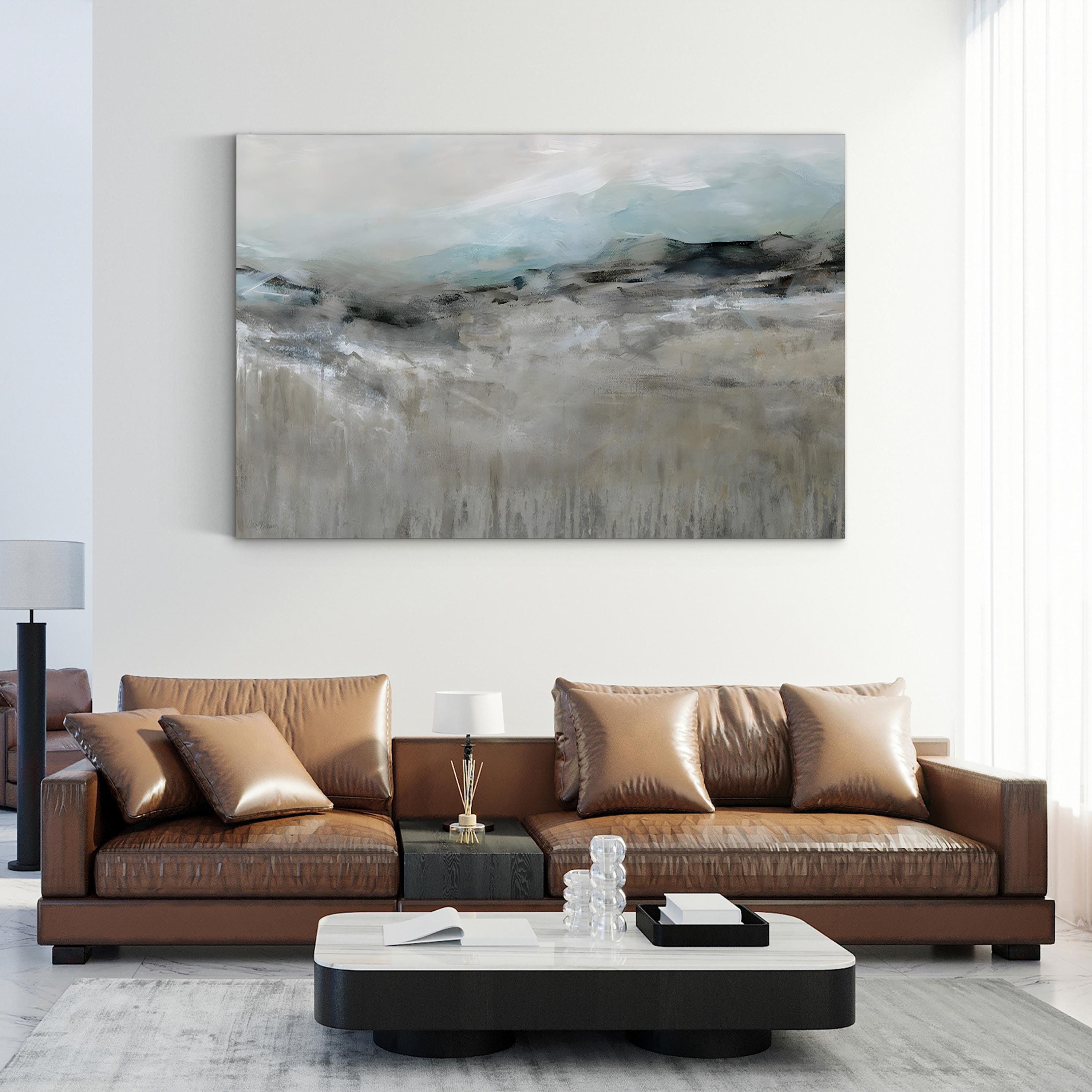 Distant Foothills Wall Art by Carol Robinson – Soft Contemporary Landscape Canvas Print