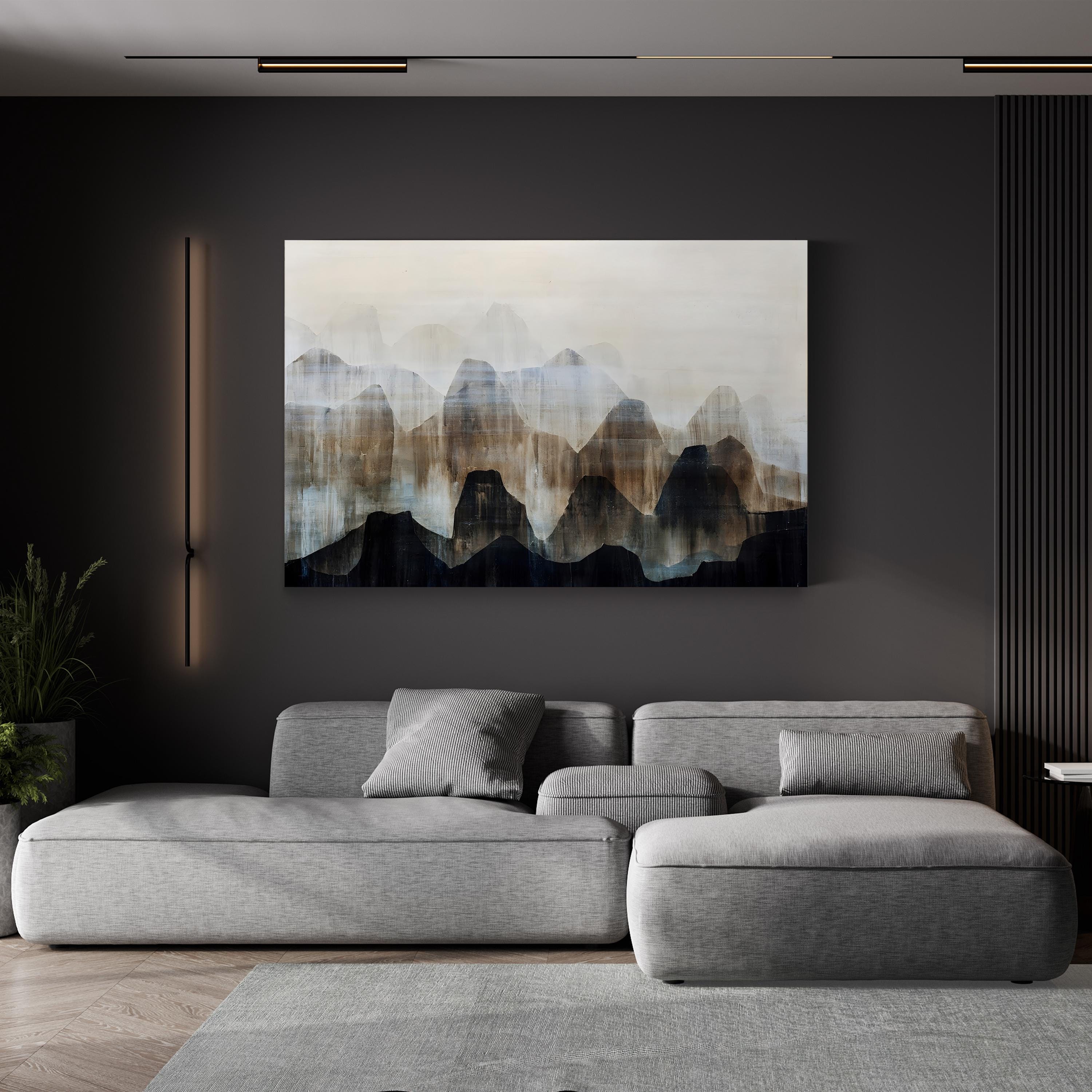 Distant Vistas II Wall Art by Farrell Douglass | Abstract Mountain Landscape in Earth Tones