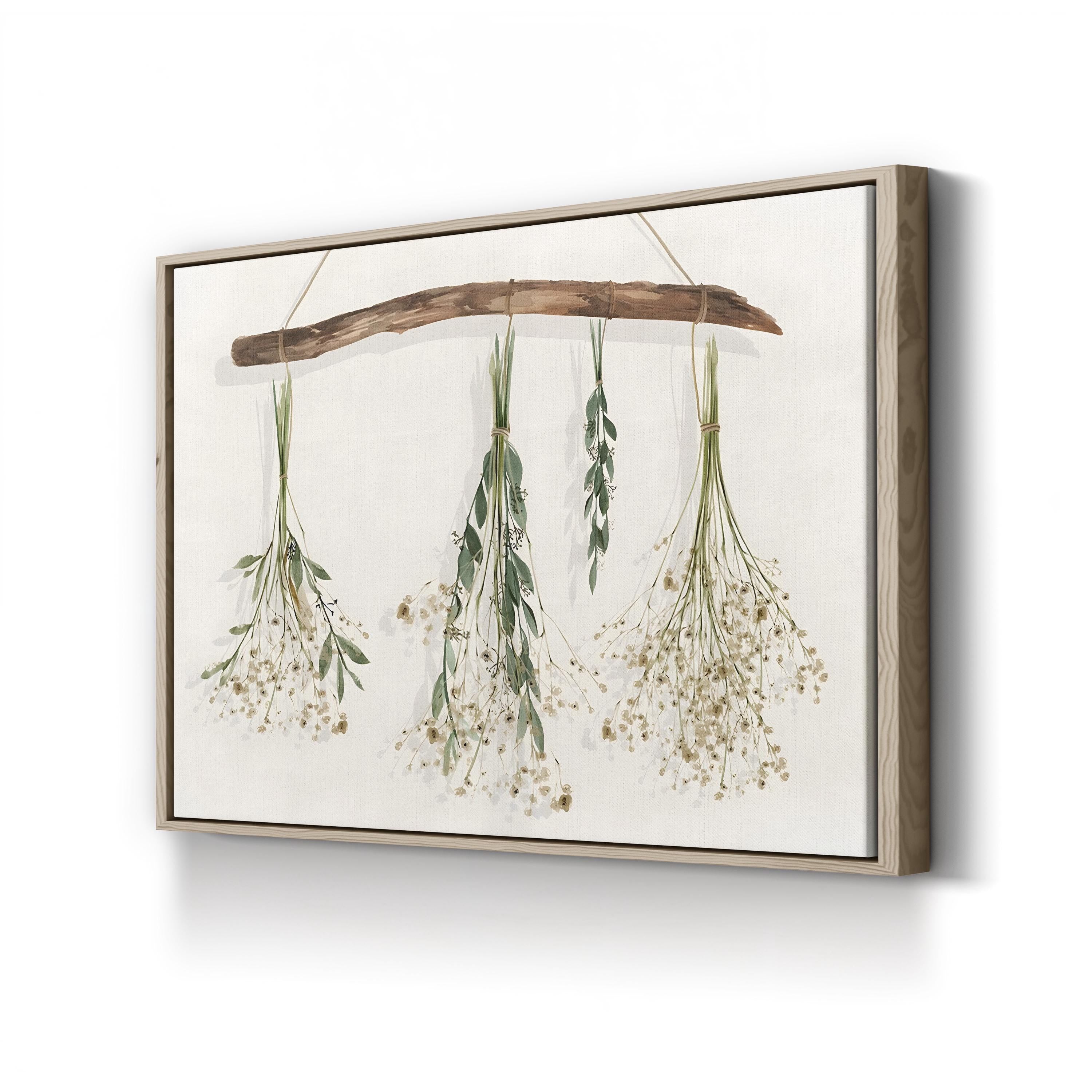 Drying Flowers by Isabelle Z canvas print in Oak Framed Canvas