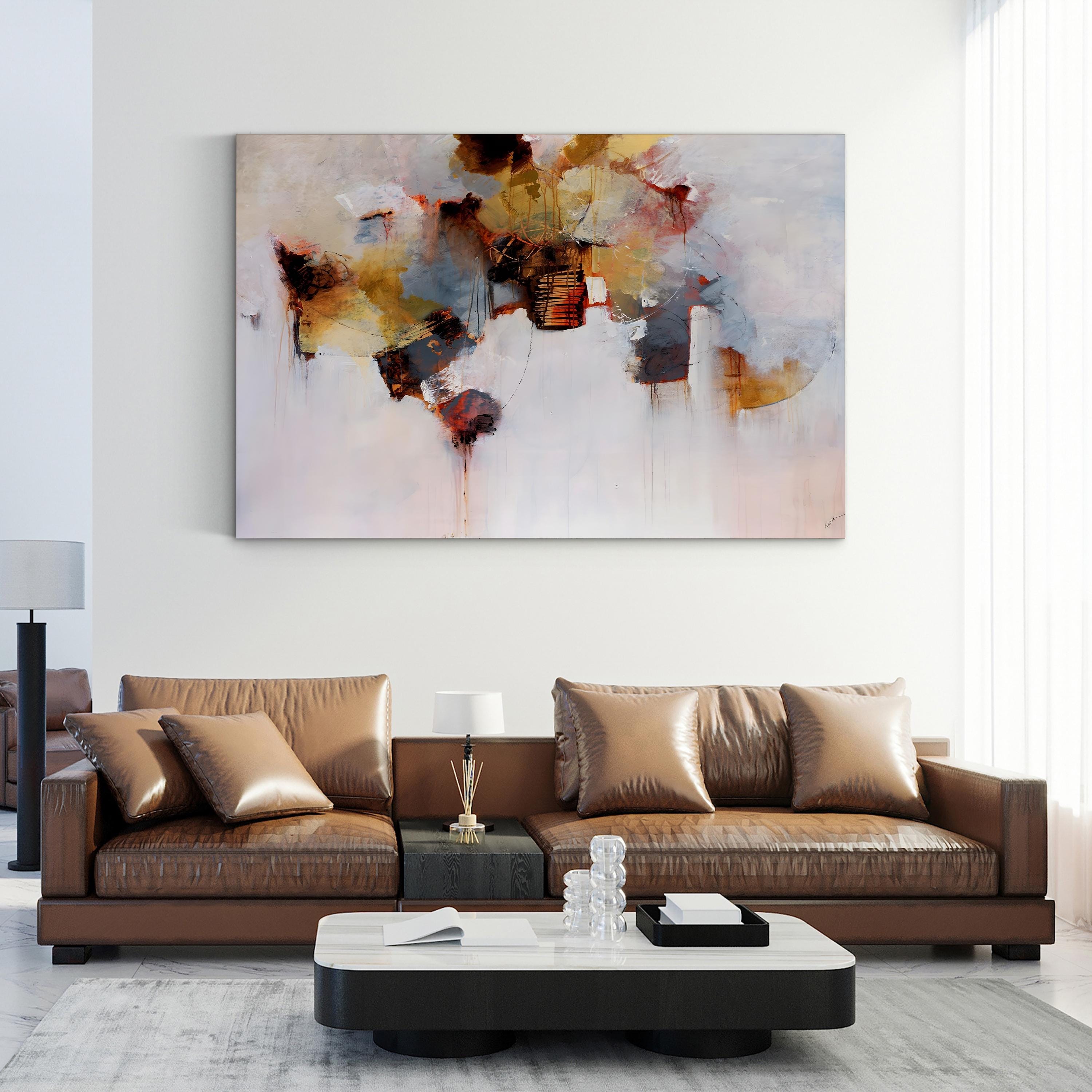 Earthenware – Contemporary Abstract Textured Wall Art by Kari Taylor