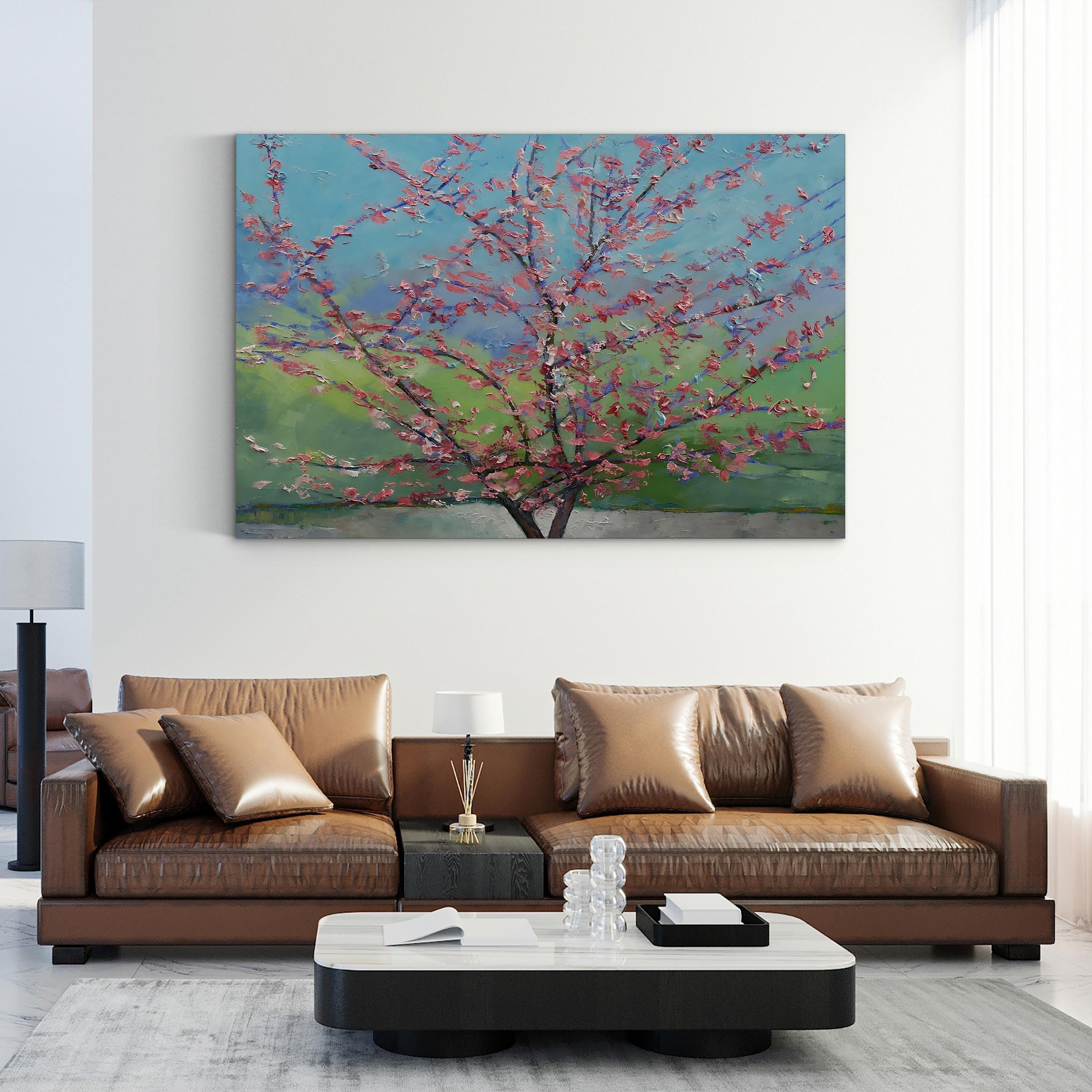 Cherry Blossom Tree Art: Spring Canvas Painting by Michael Creese
