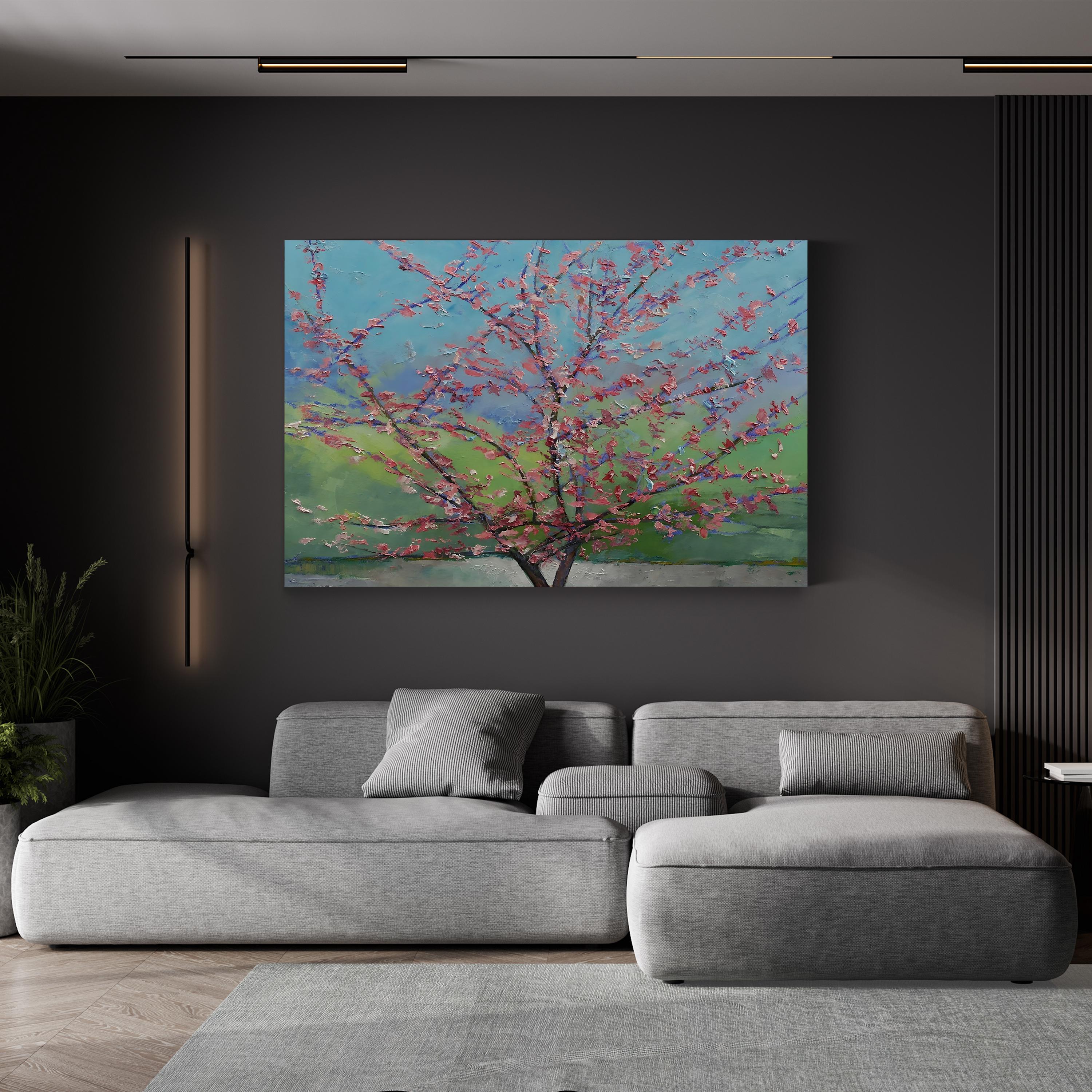 Cherry Blossom Tree Art: Spring Canvas Painting by Michael Creese