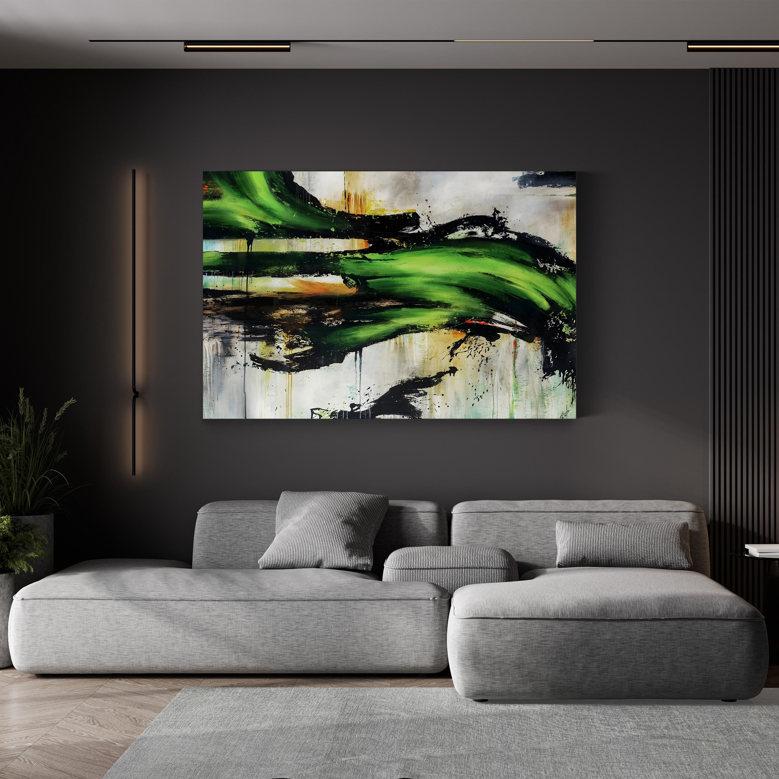 Emerald Splash gallery-wrapped canvas print