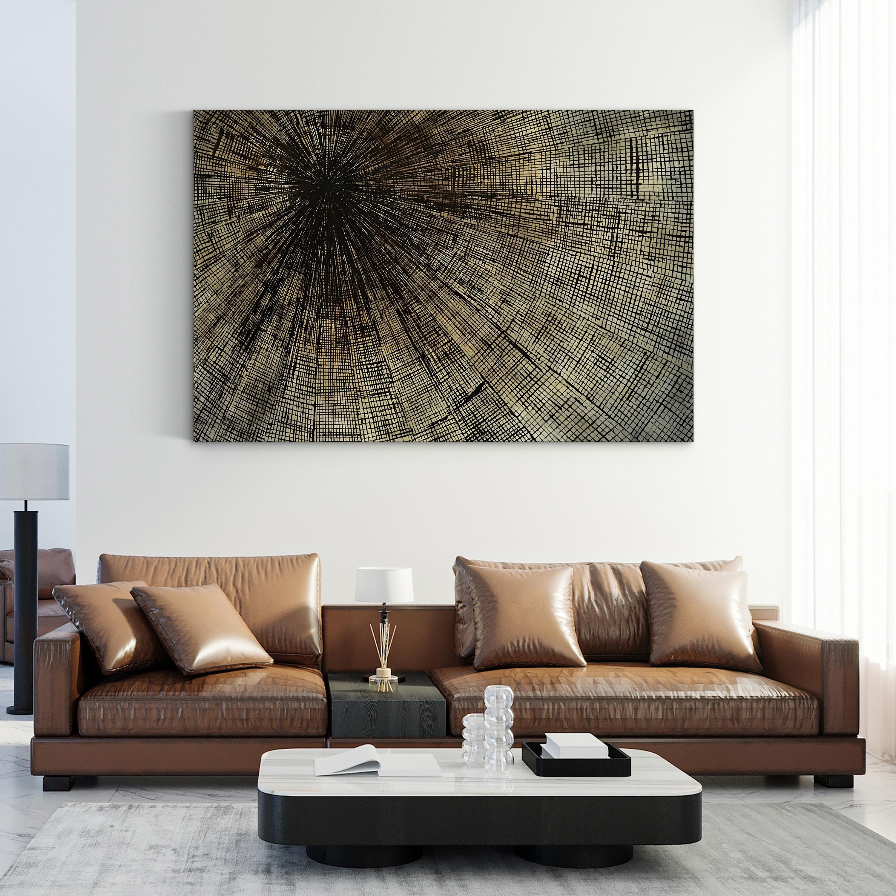 Enmeshed – Contemporary Abstract Linear Wall Art by Kari Taylor