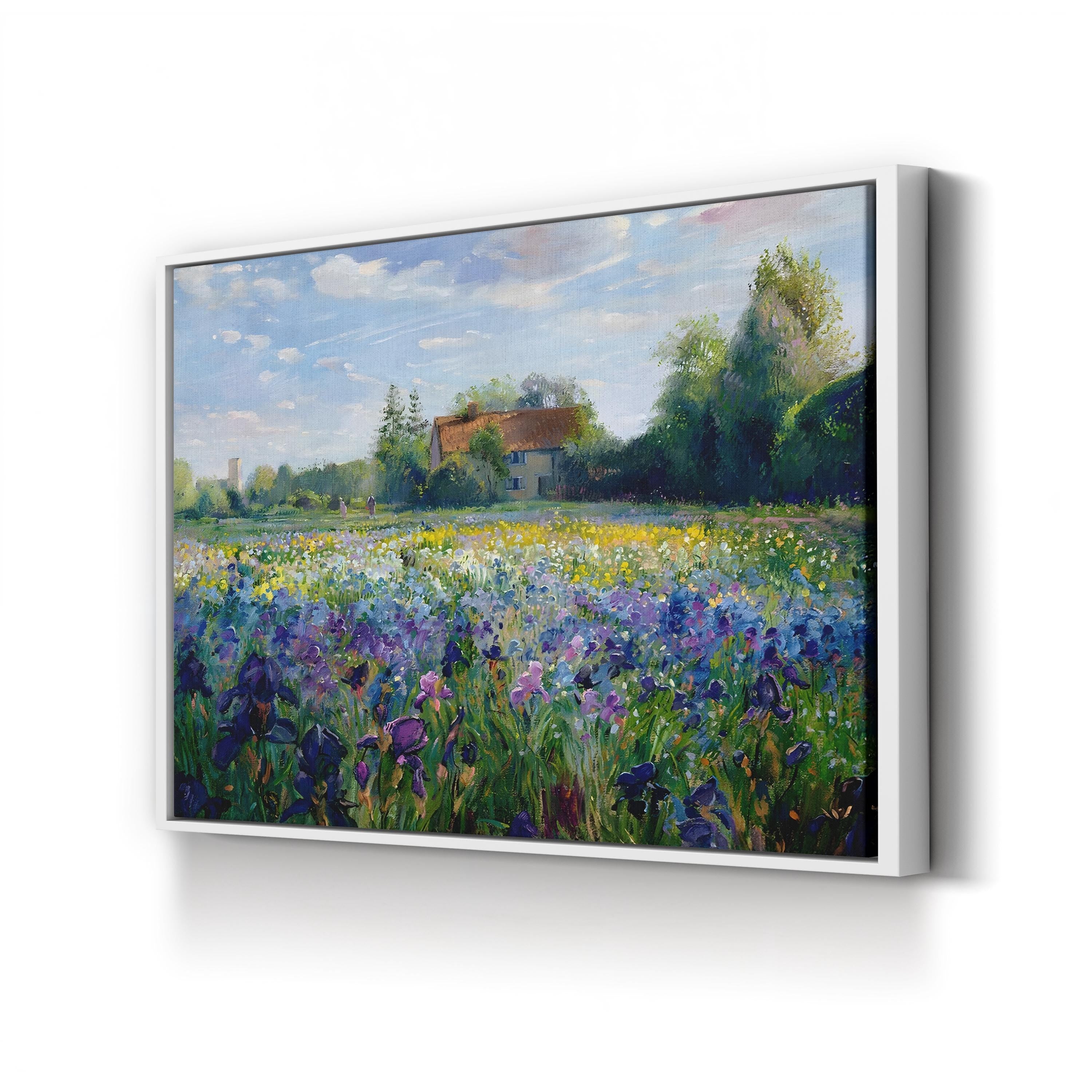 Evening at the Iris Field Landscape Wall Art by Timothy Easton