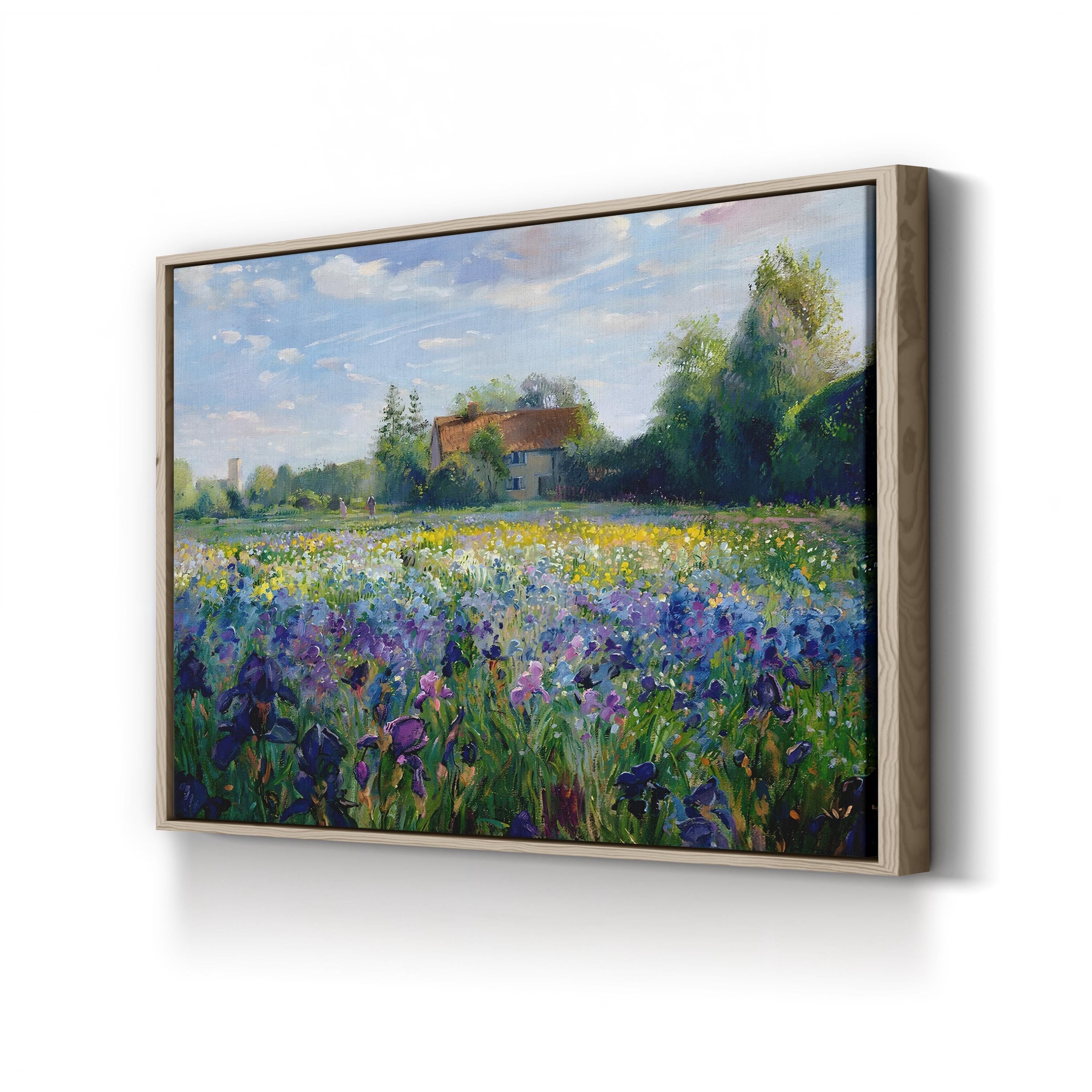 Evening at the Iris Field Landscape Wall Art by Timothy Easton