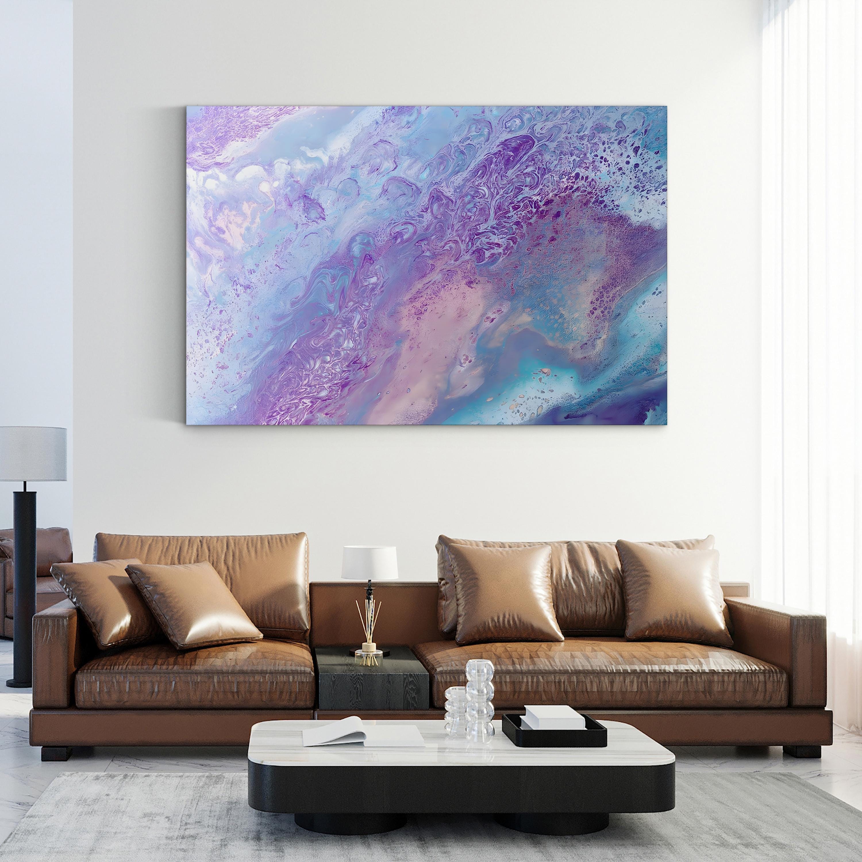 Fairy Floss III Abstract Canvas Art Print – Pastel Modern Wall Decor