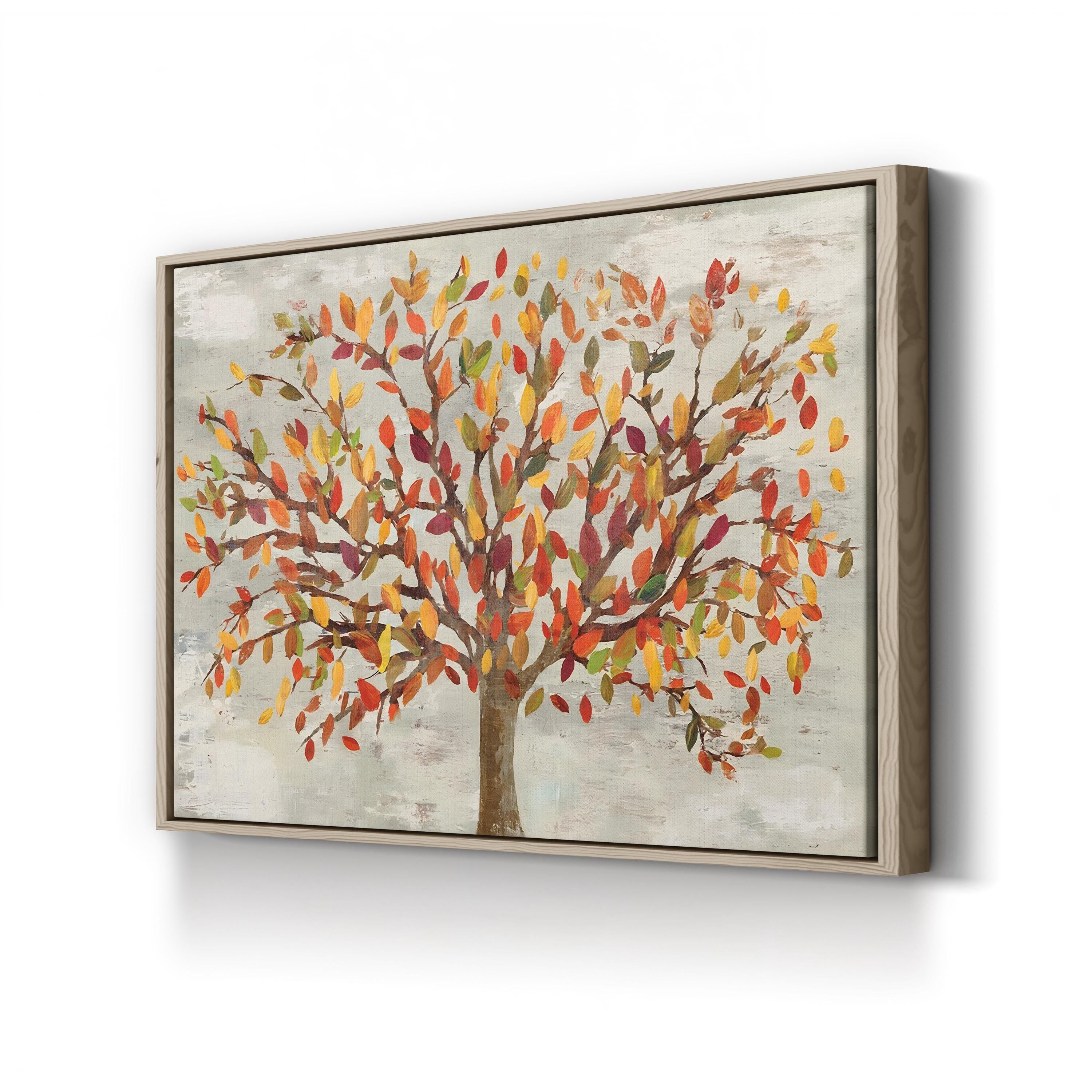 Fall Foliage Canvas Art – Abstract Autumn Leaves, Nature-Inspired Wall Decor