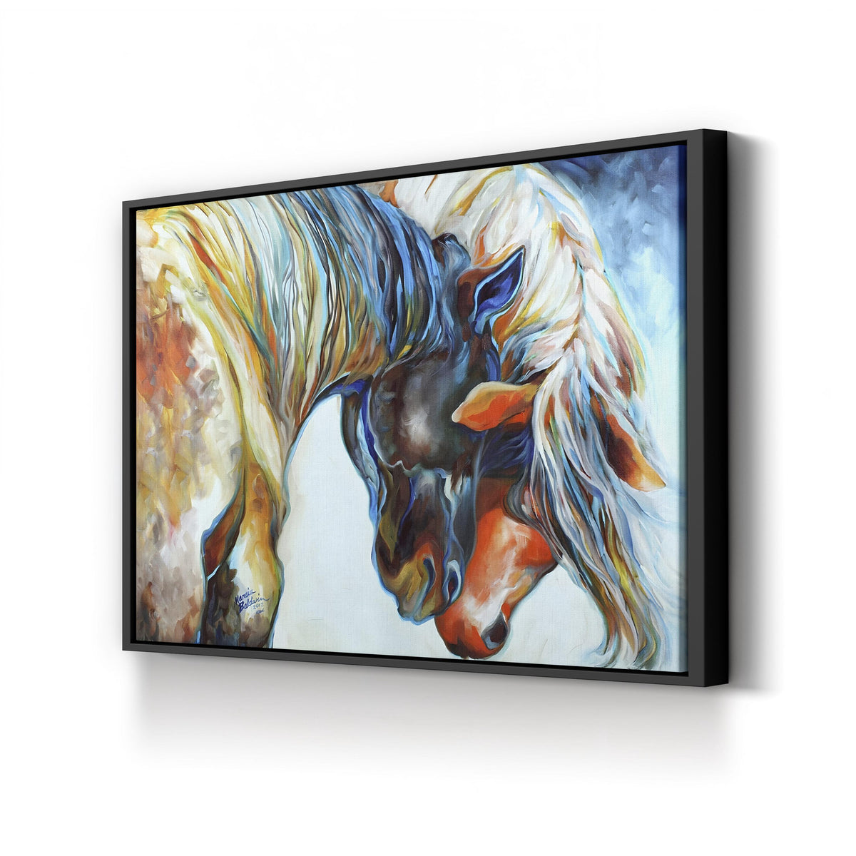 Forever Friends, c. 2012 by Marcia Baldwin canvas print in Black Framed Canvas