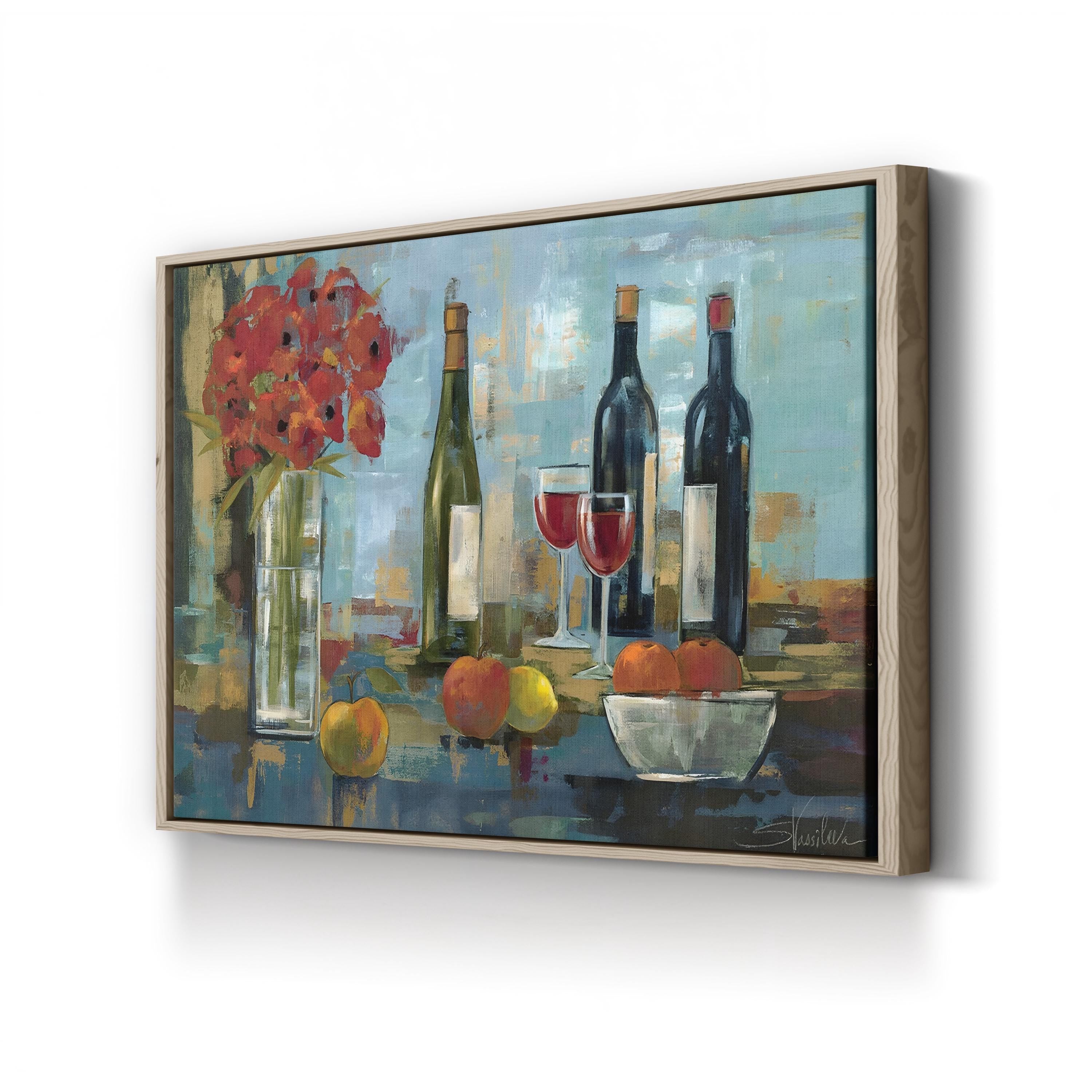 Fruit and Wine Wall Art by Silvia Vassileva – Elegant Still Life Canvas Print