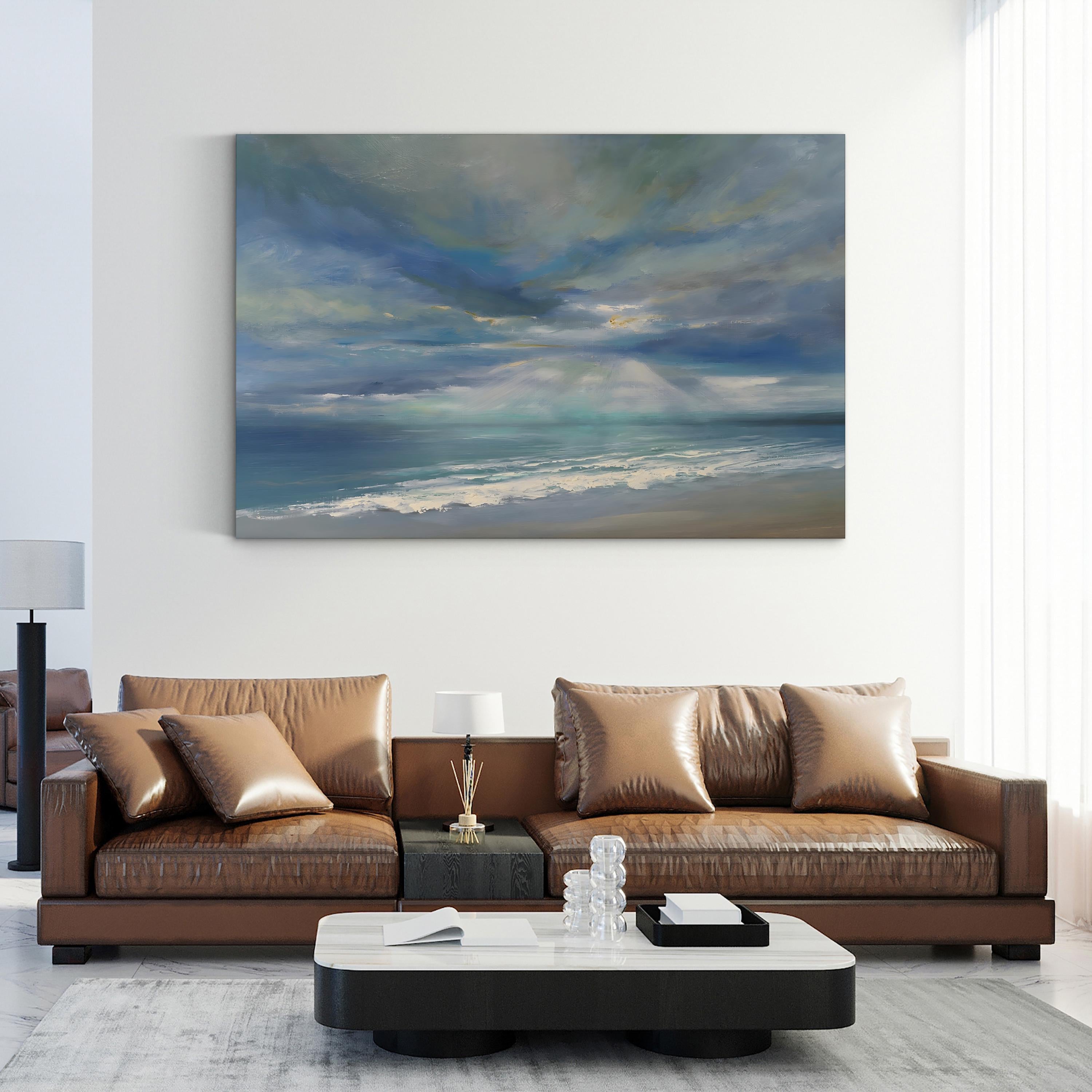 God Rays Wall Art | Dramatic Sky Landscape Canvas by Sheila Finch