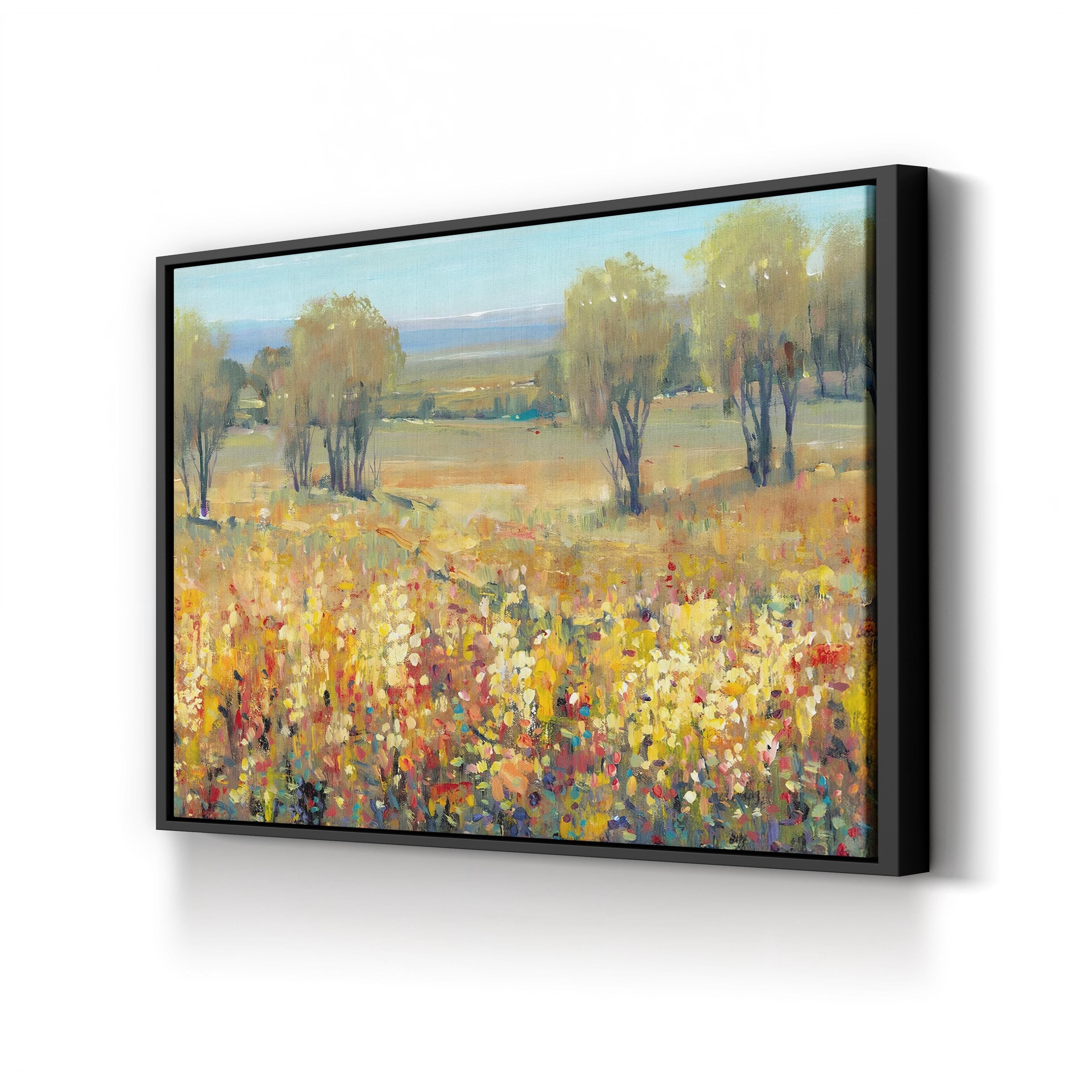 Golden Fields II – Framed Contemporary Landscape Canvas Art by Tim O’Toole