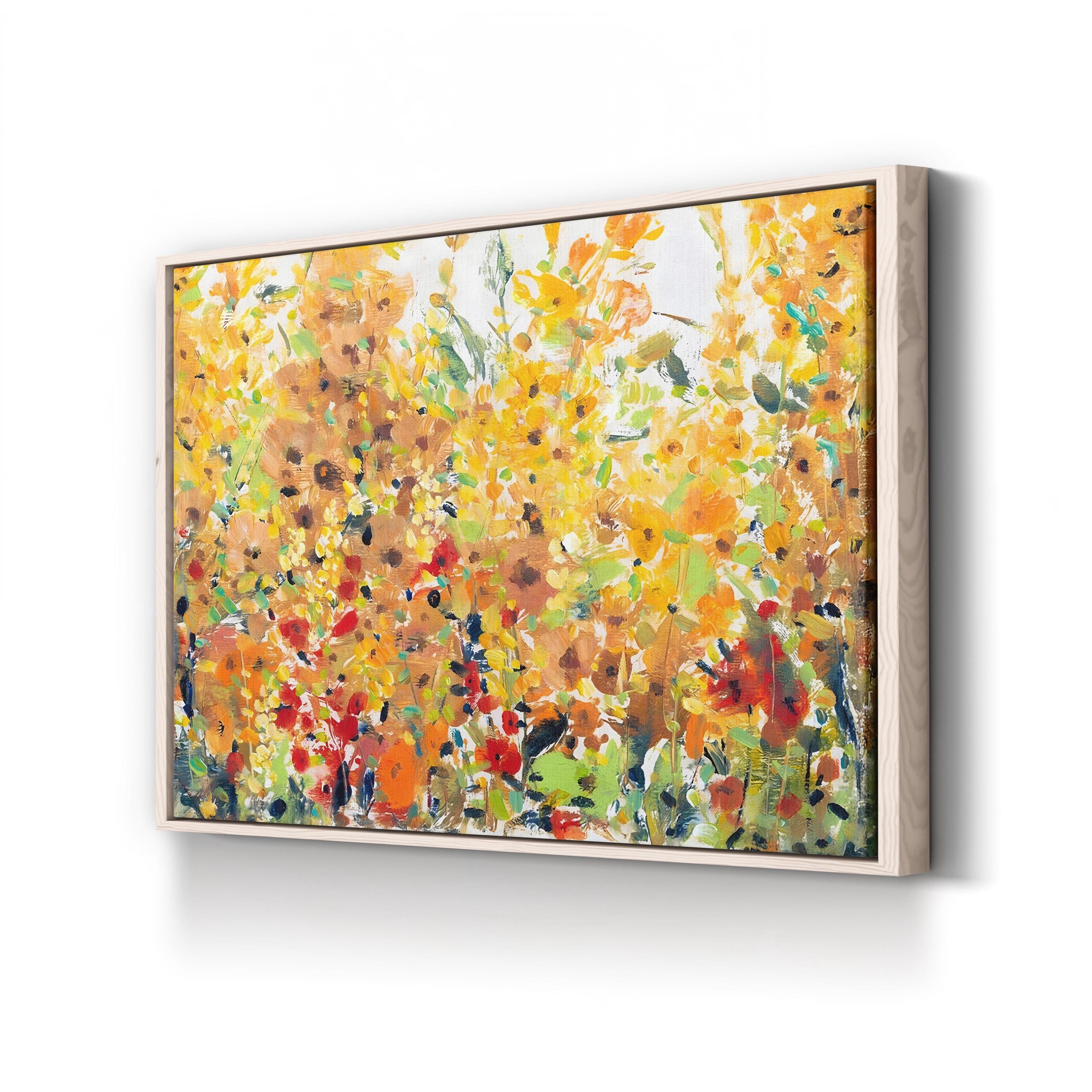 Golden Summer Garden II Canvas Wall Art | Contemporary Floral Painting by Tim O’Toole
