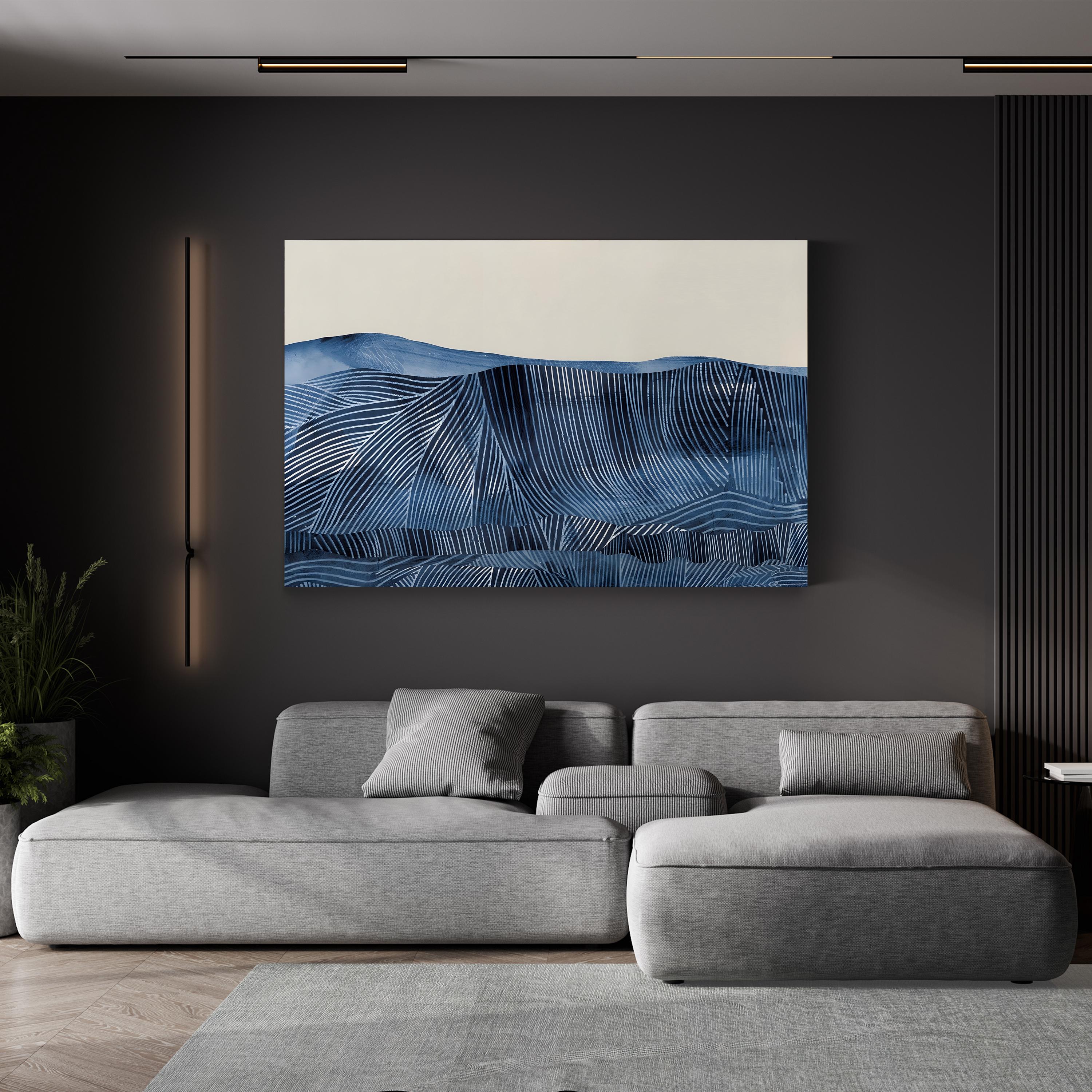 Harvest – Framed Contemporary Abstract Landscape Canvas Art by Dan Hobday