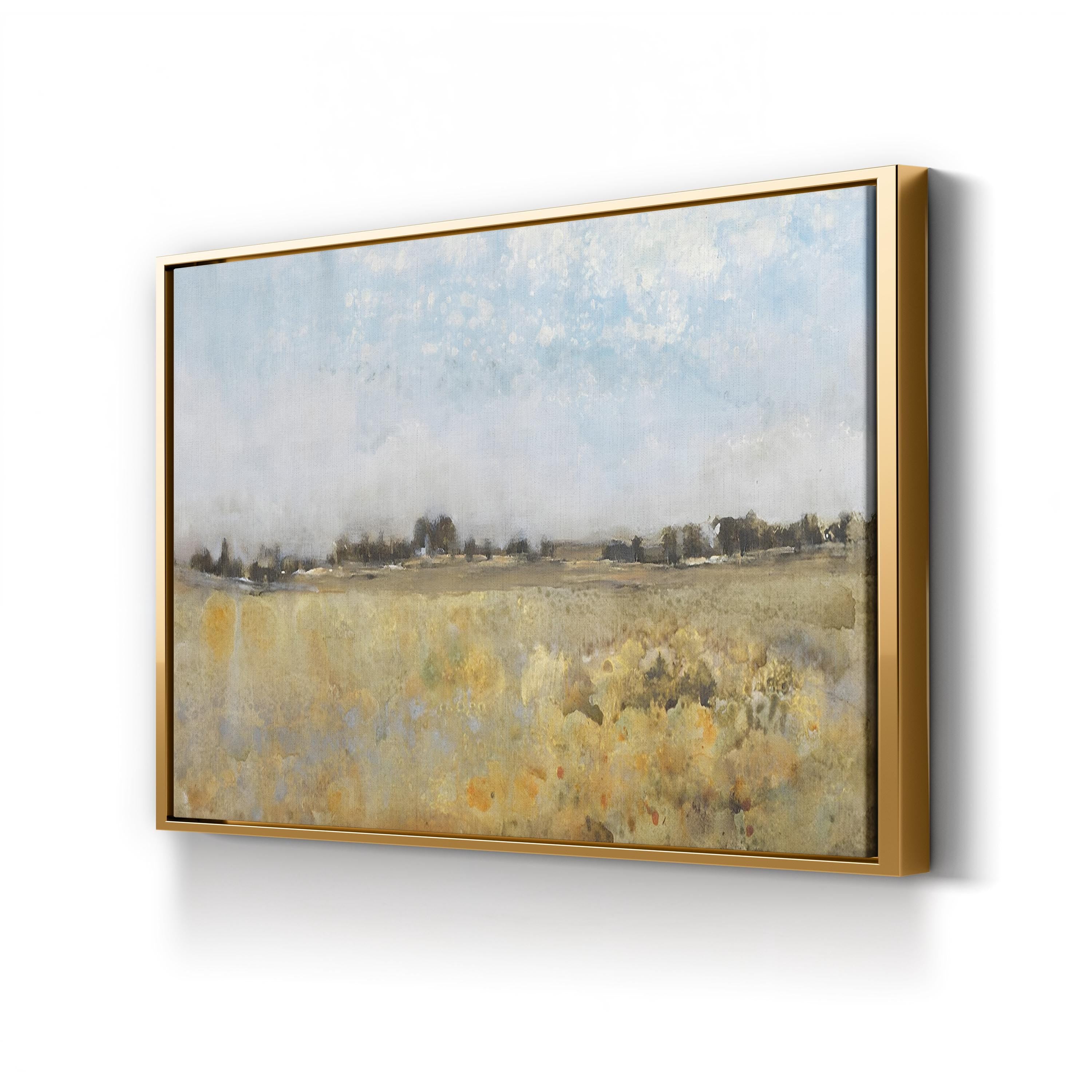 Harvest Field I – Framed Western Pastoral Landscape Canvas Art by Tim O’Toole