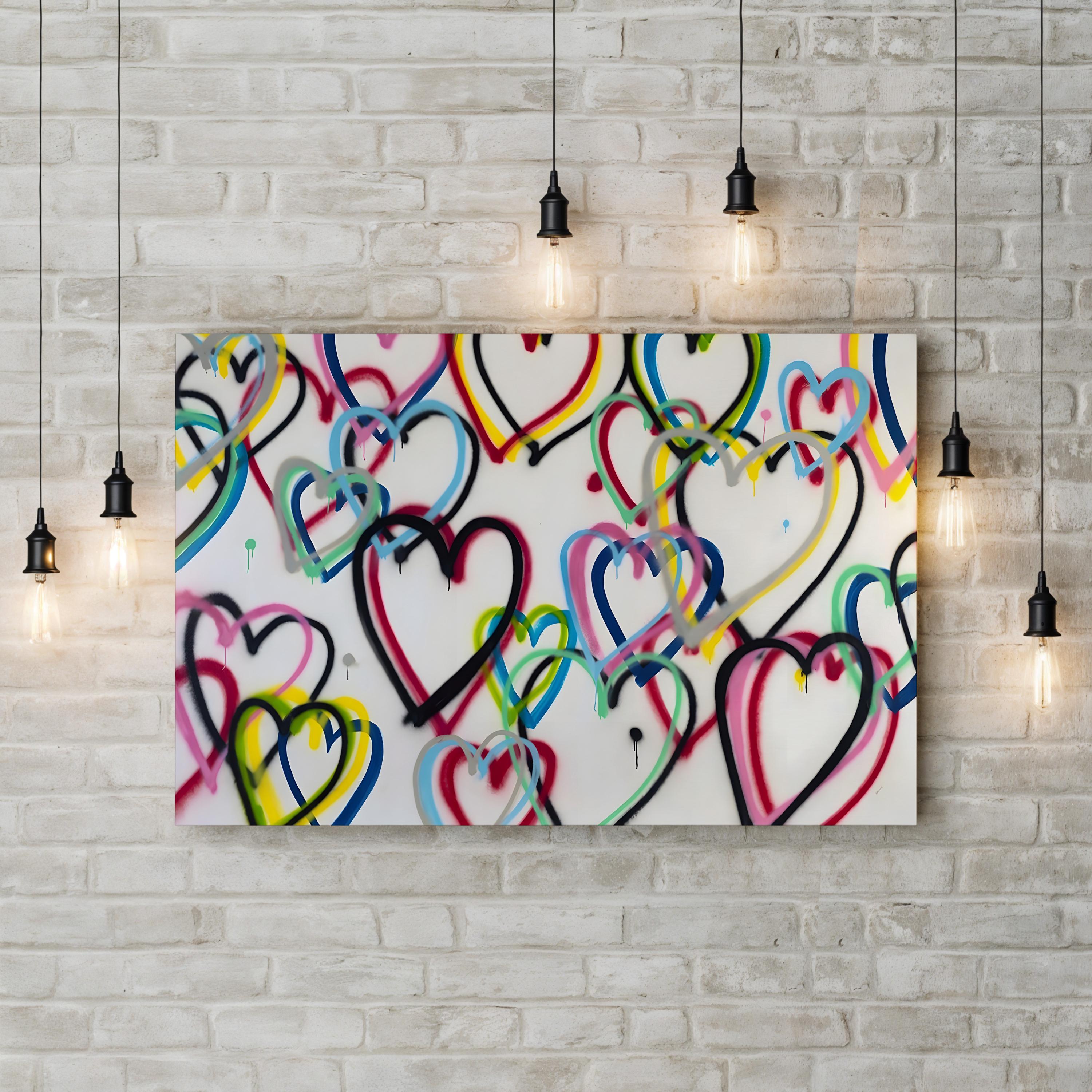 Soul and Colorful Expressionist Heart by Sydney Edmunds