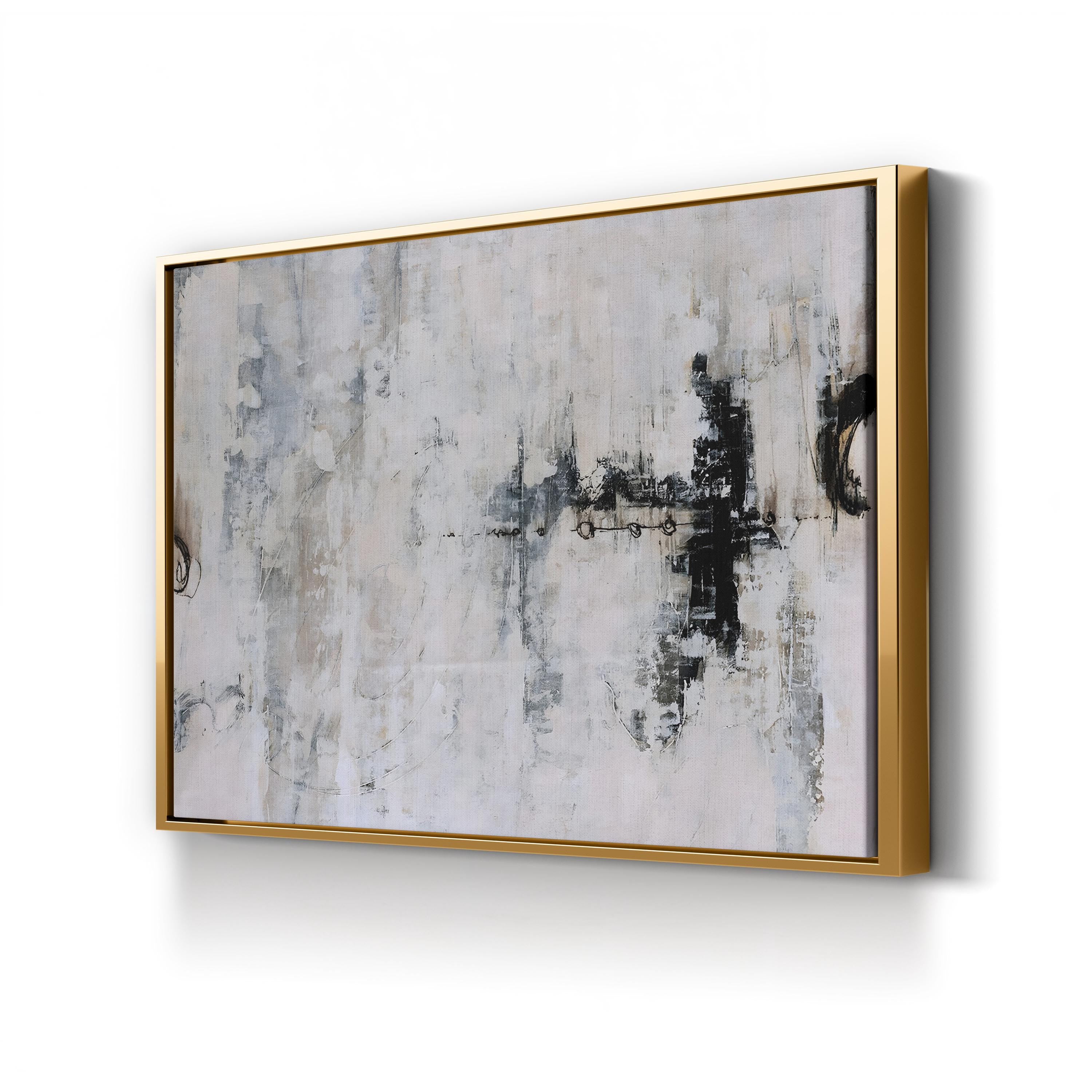 Icarus Wall Art – Abstract Black and White Canvas by Joshua Schicker